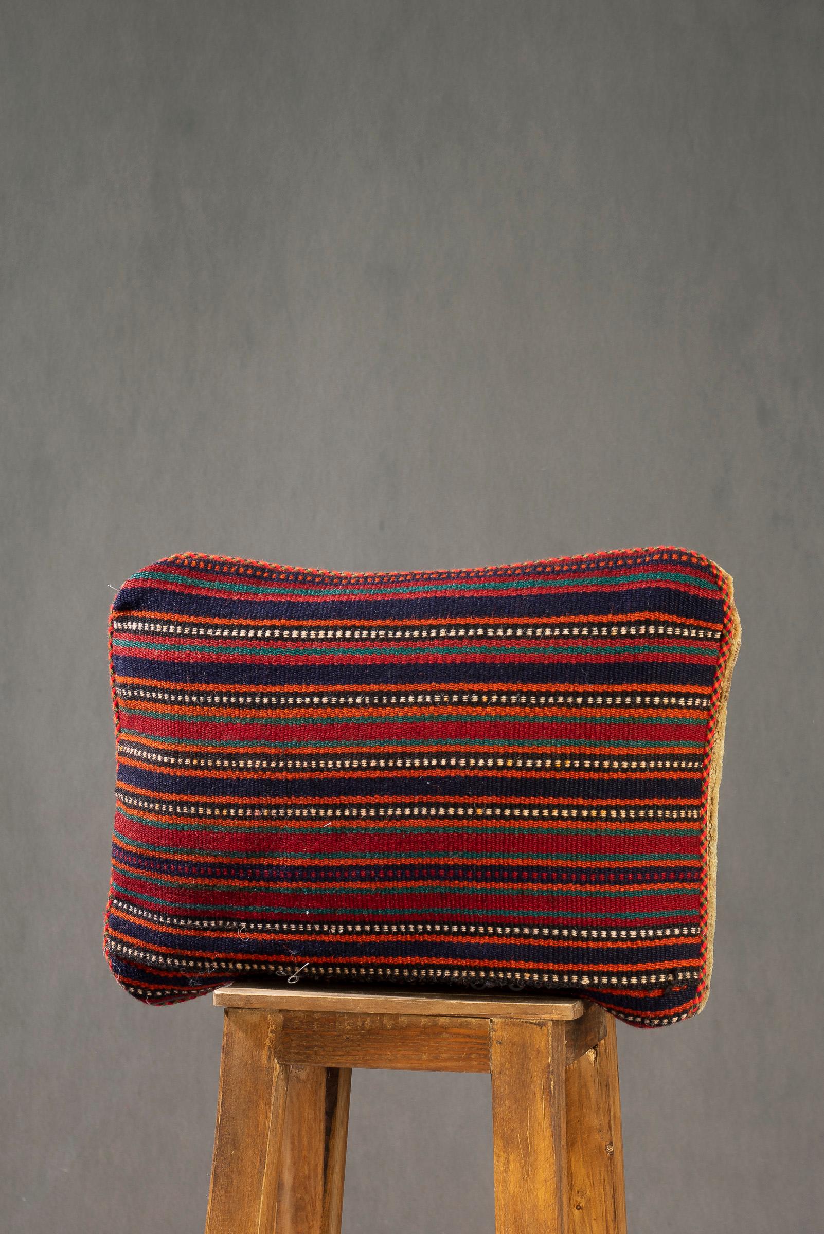 Baluch Hands Carpet Cushion, Made from a Vintage Rug