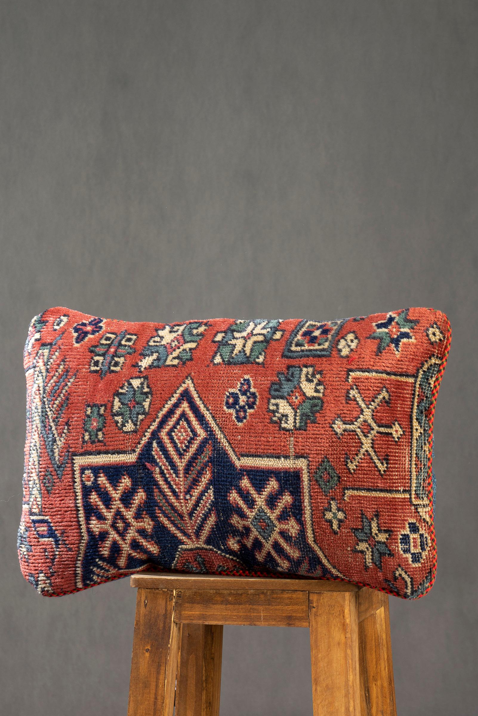 Antique Ardabil Carpet Cushion, 60x35cm - 1