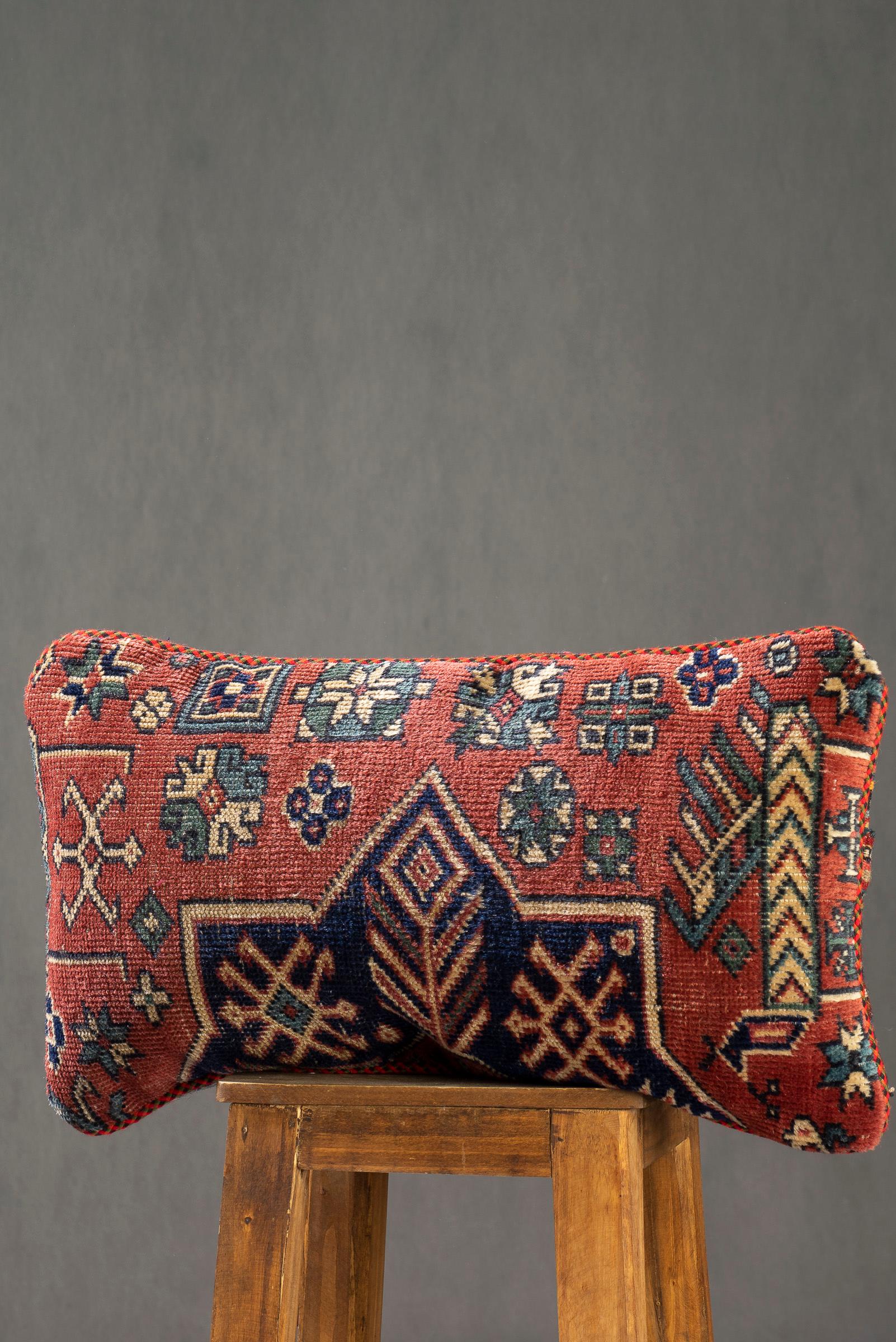 Antique Ardabil Carpet Cushion, 60x35cm - 3