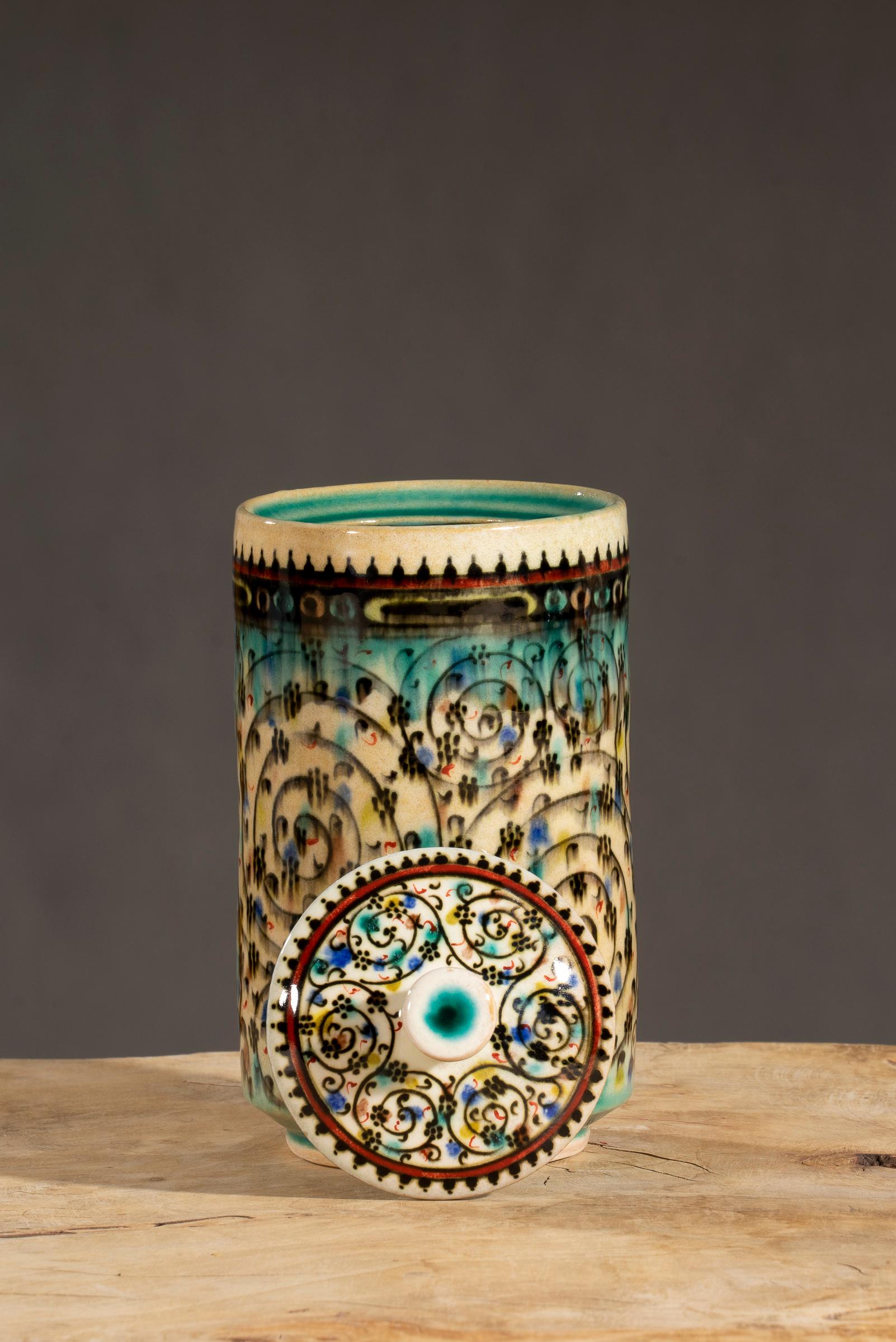 Nishapur Ceramics Tall Chocolate Jar