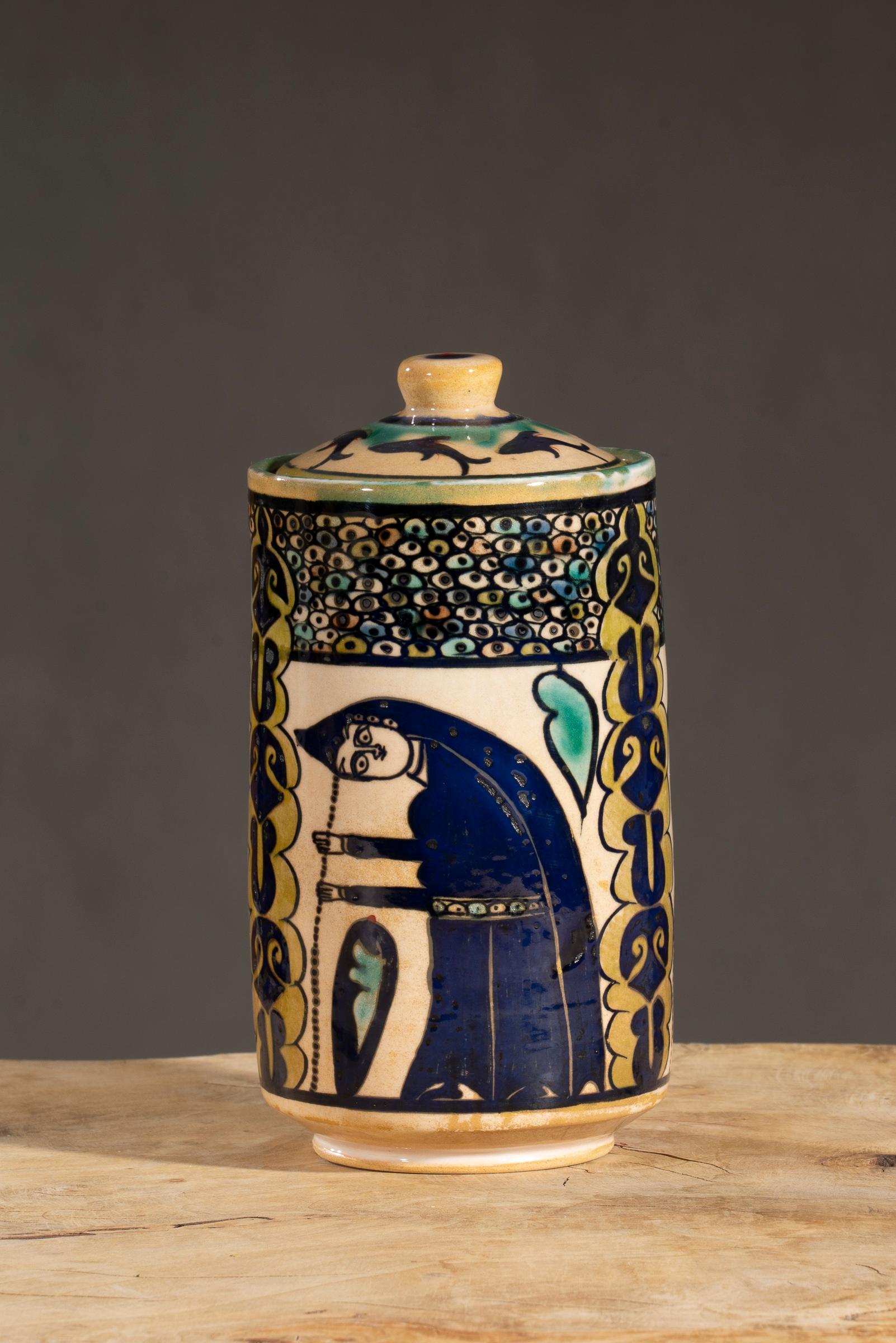 Nishapur Ceramics Tall Chocolate Jar