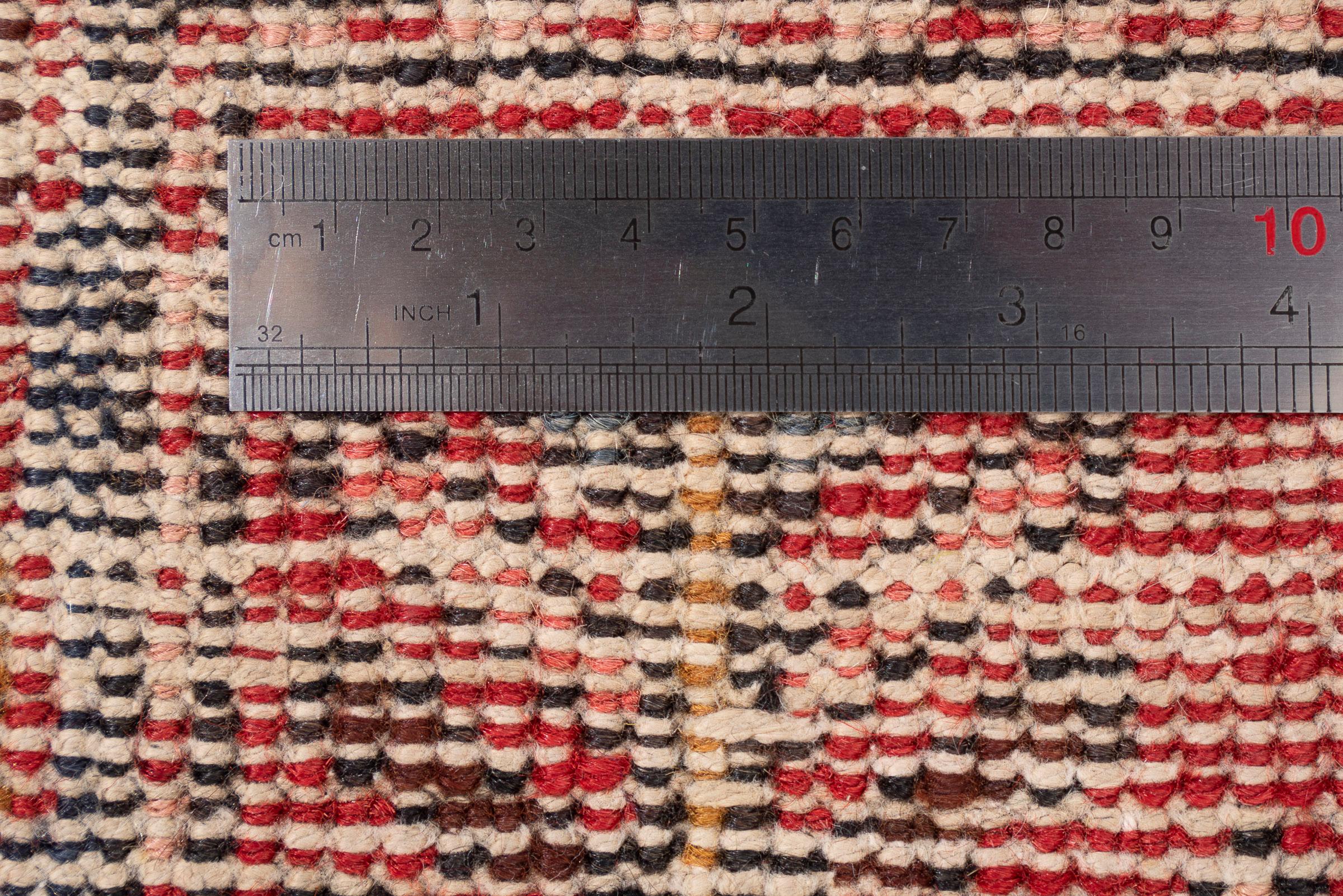 Antique Heriz Five Medallion Persian Runner Rug, Red Field, Early 20th Century