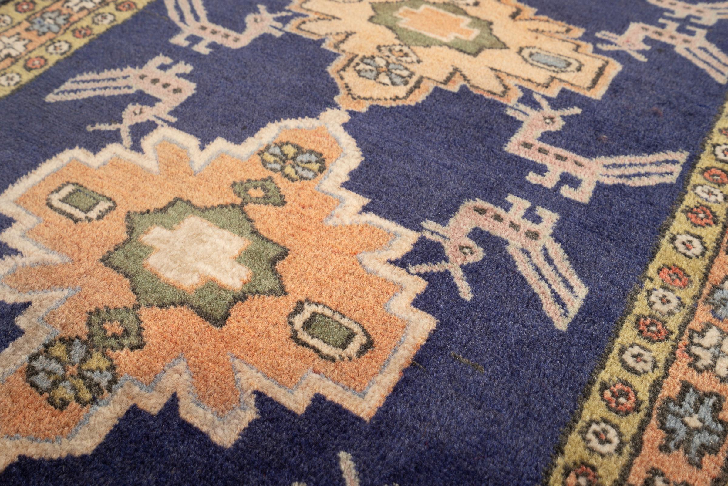 Vintage Ardabil Morqi Persian Poshti Rug