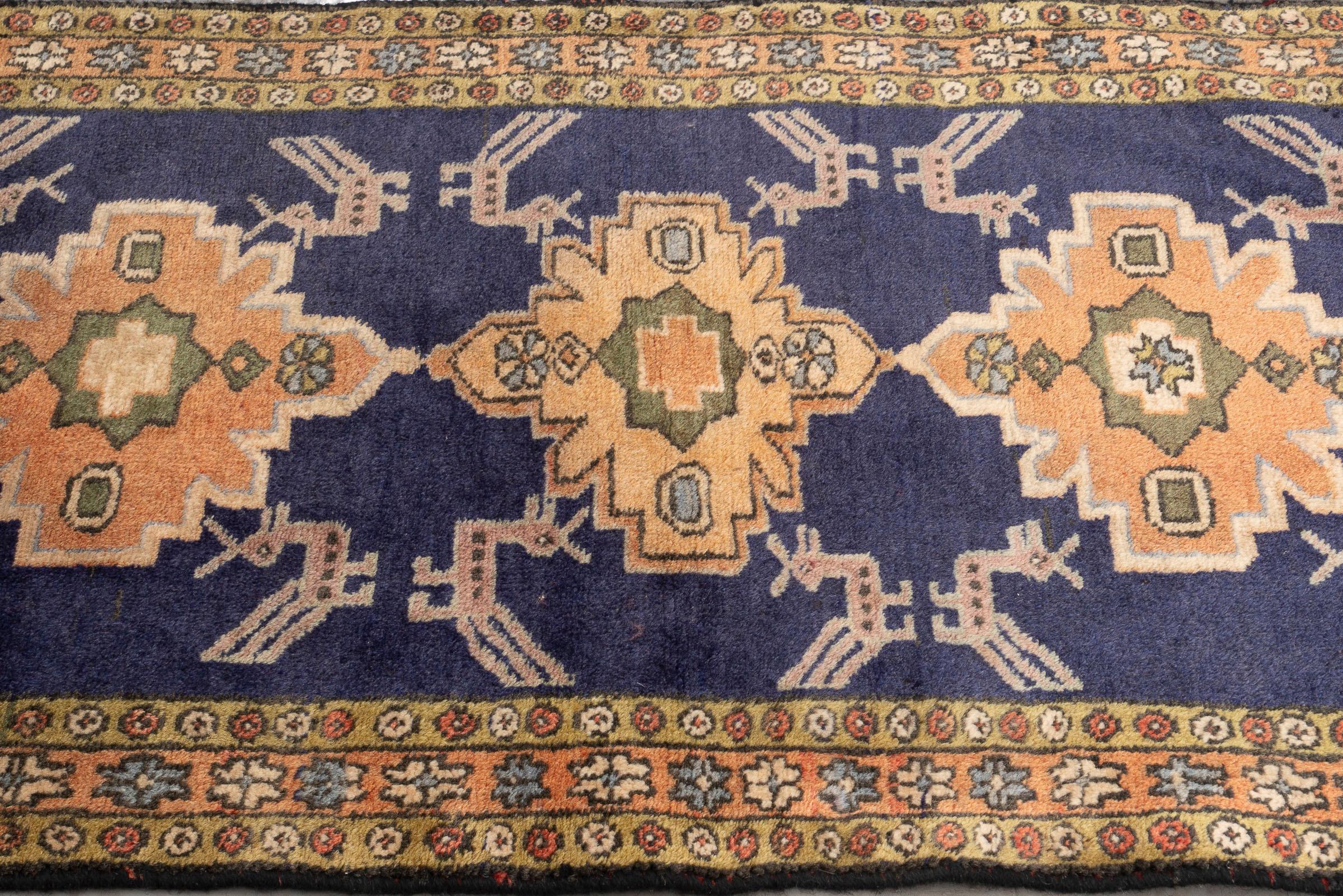 Vintage Ardabil Morqi Persian Poshti Rug