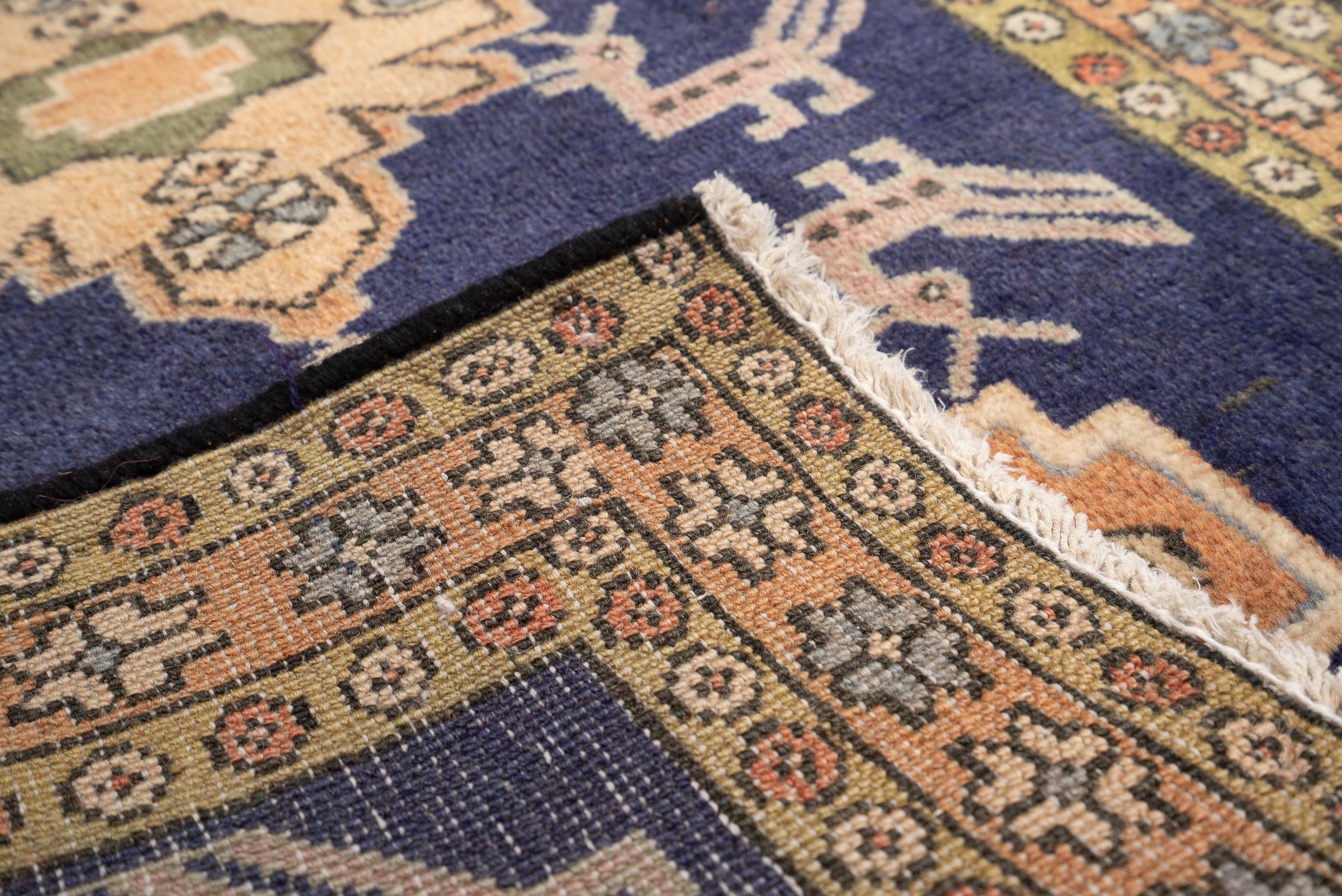 Vintage Ardabil Morqi Persian Poshti Rug