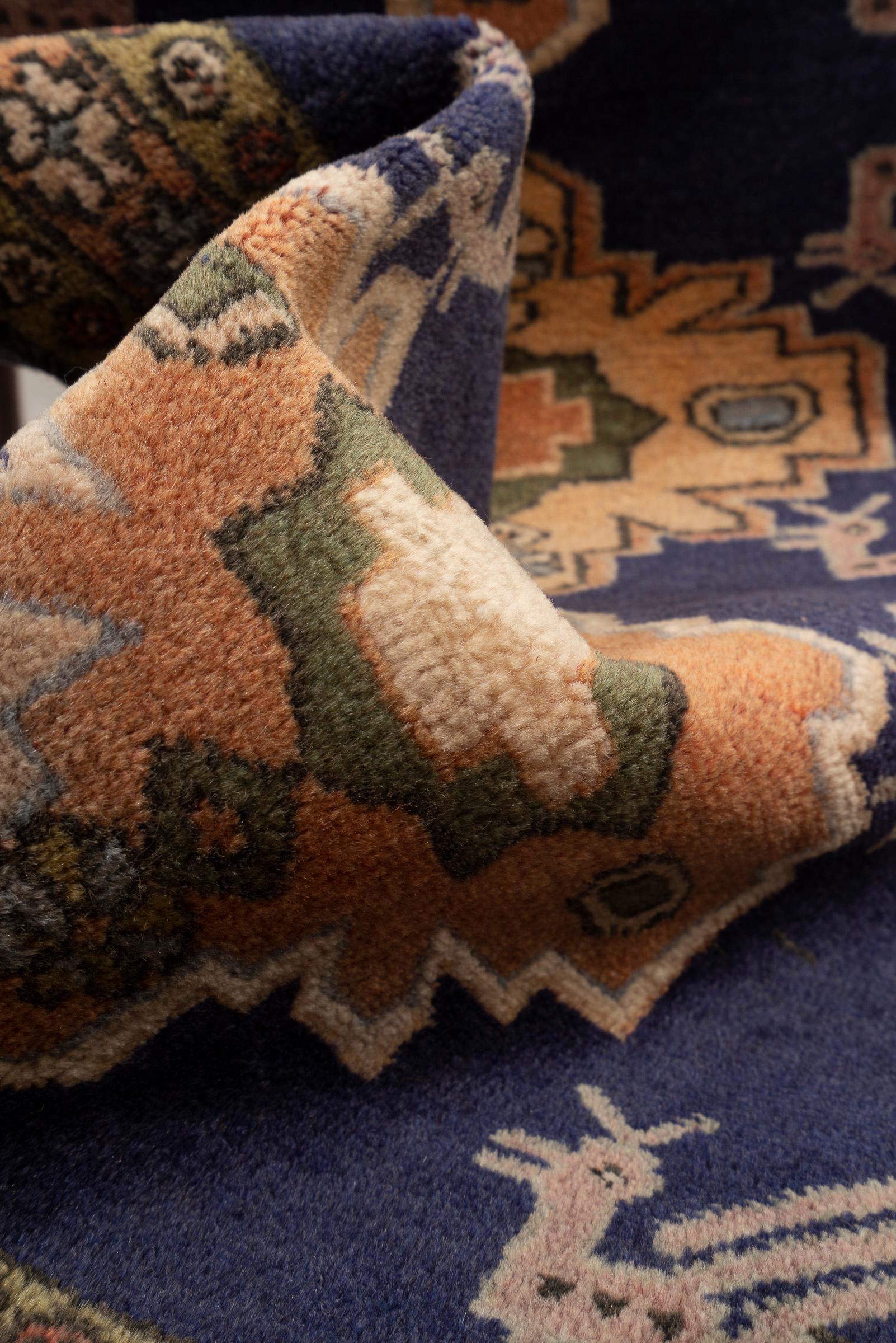 Vintage Ardabil Morqi Persian Poshti Rug