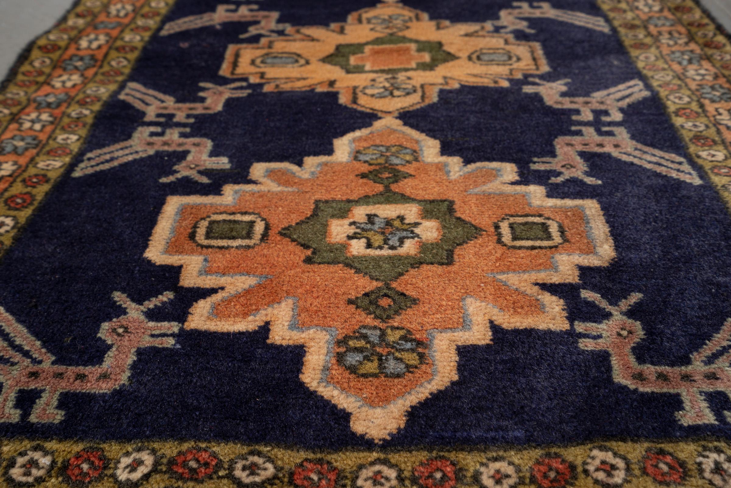 Vintage Ardabil Morqi Persian Poshti Rug