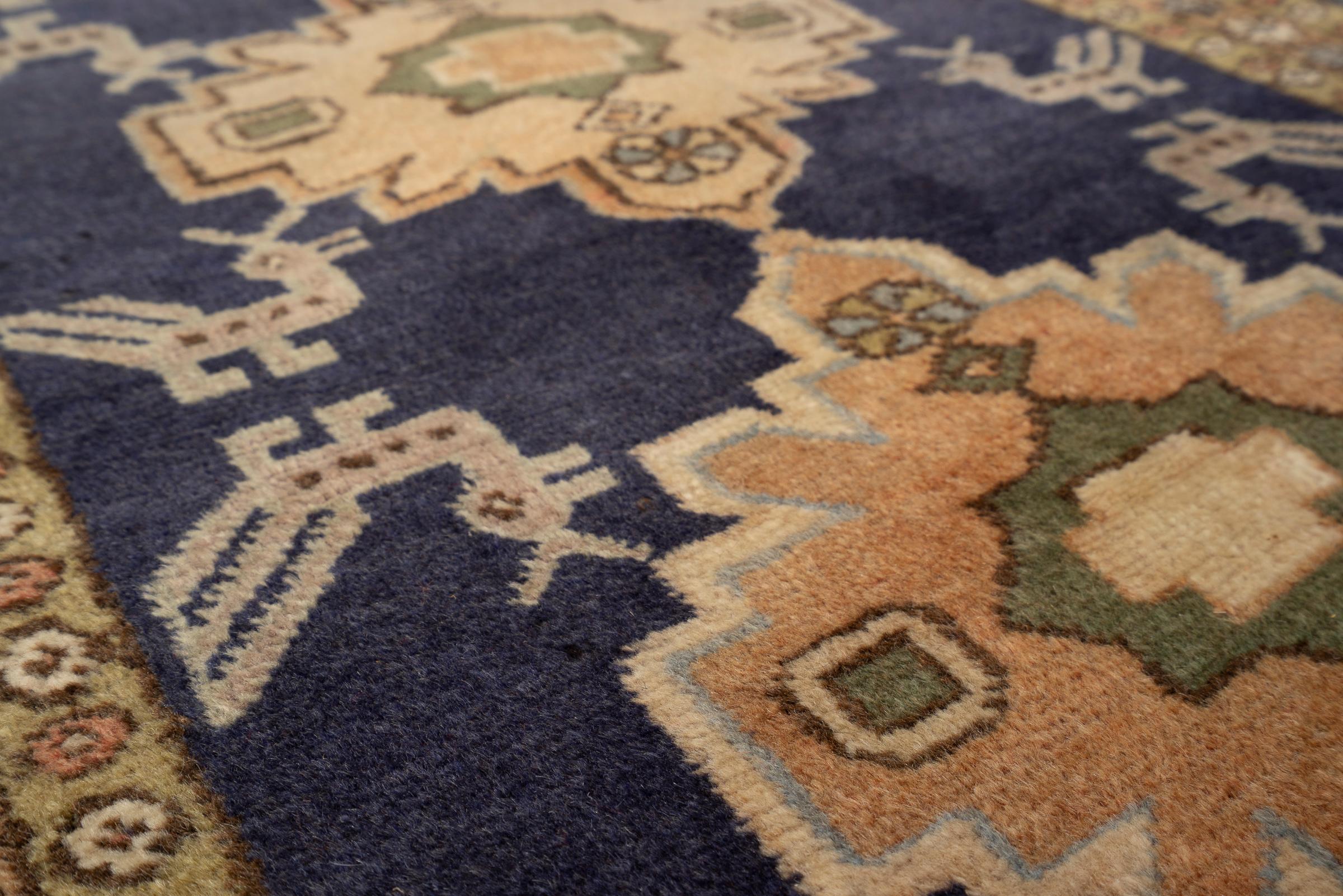 Vintage Ardabil Morqi Persian Poshti Rug 2
