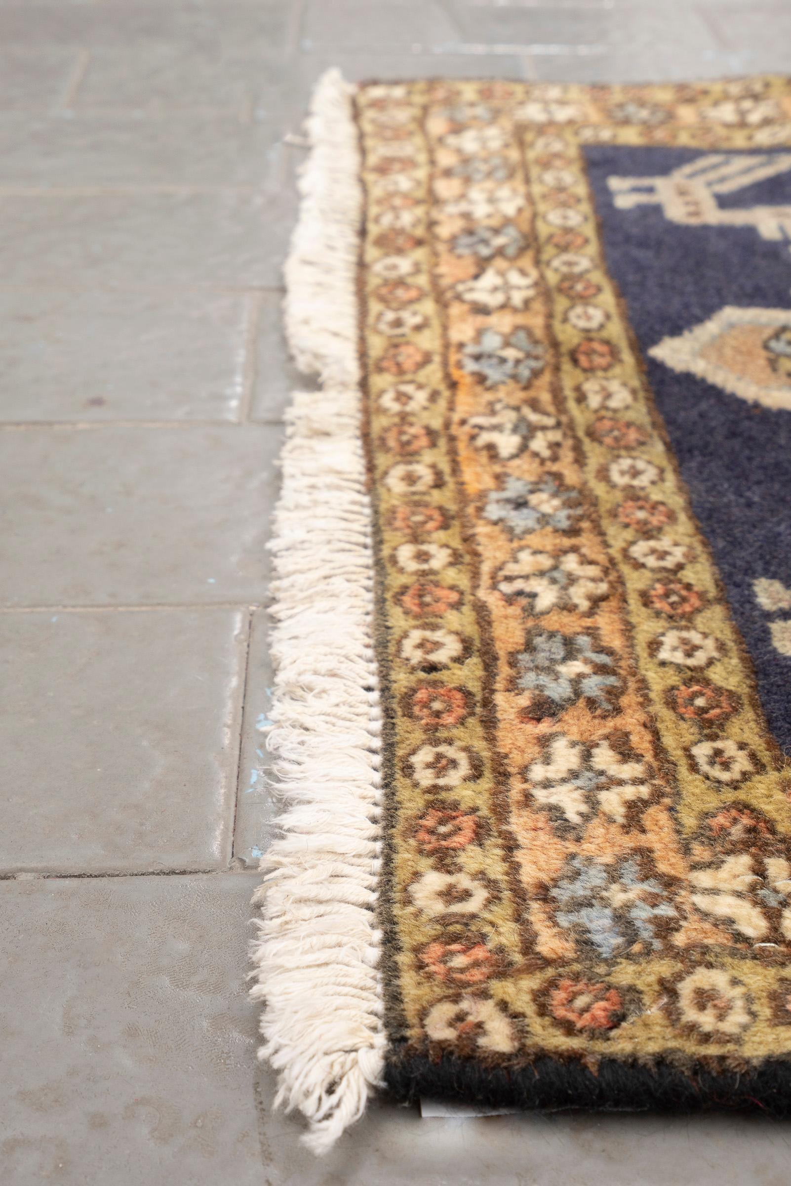 Vintage Ardabil Morqi Persian Poshti Rug 2