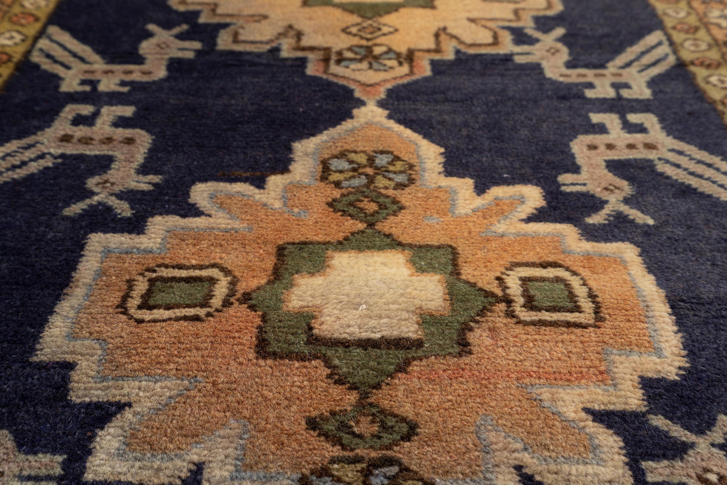 Vintage Ardabil Morqi Persian Poshti Rug 2