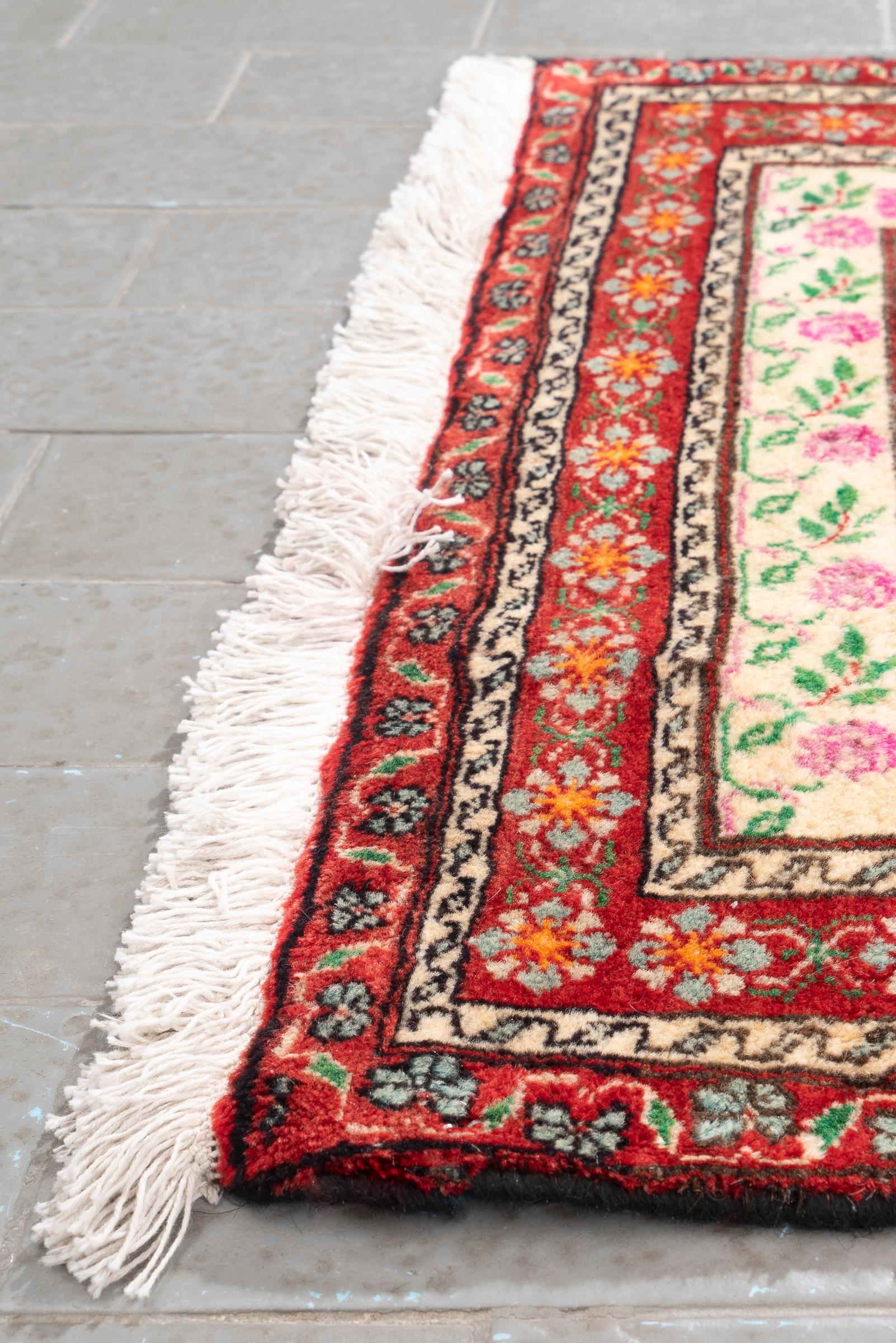 Vintage Afshar Simple Green Persian Rug