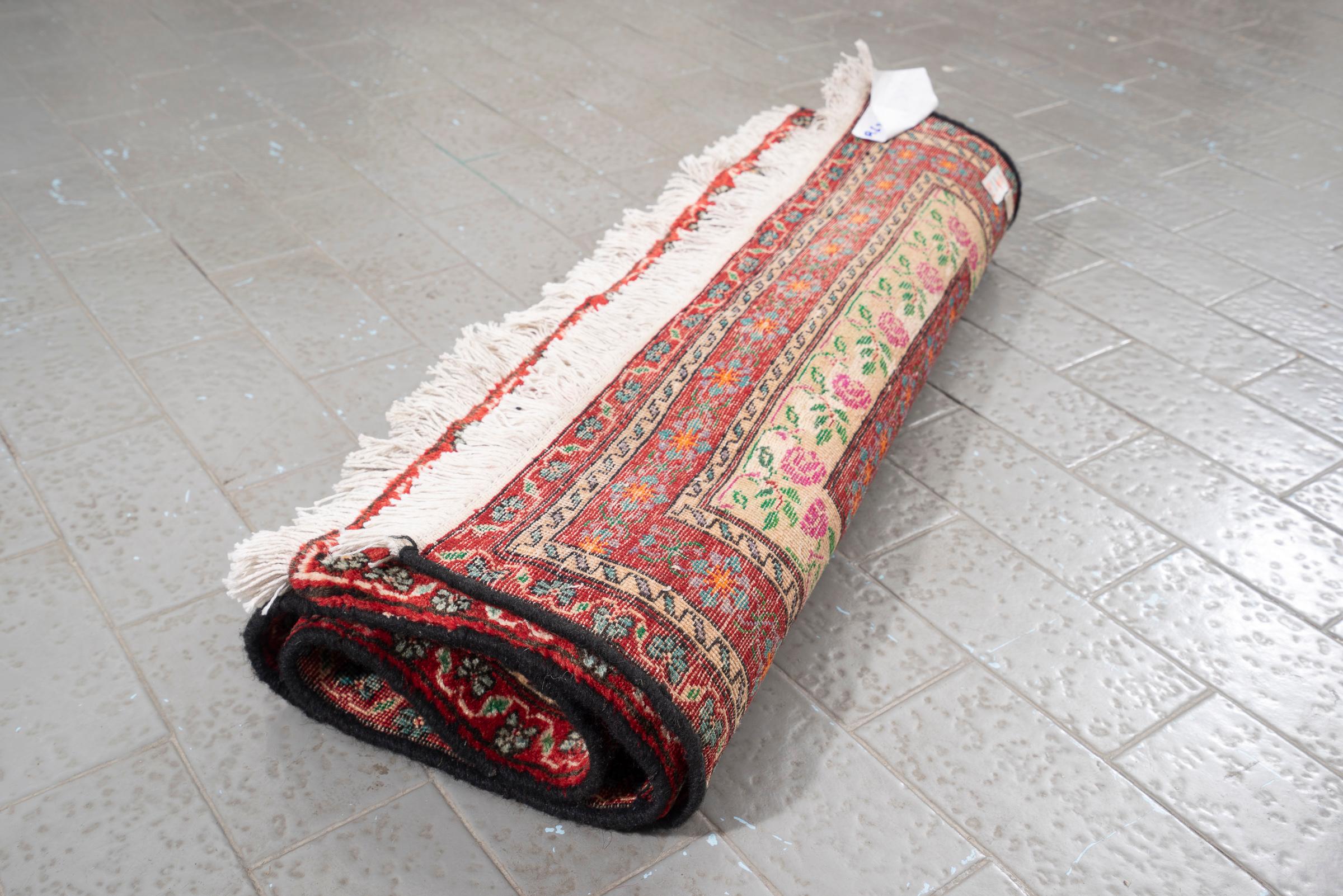 Vintage Afshar Simple Green Persian Rug