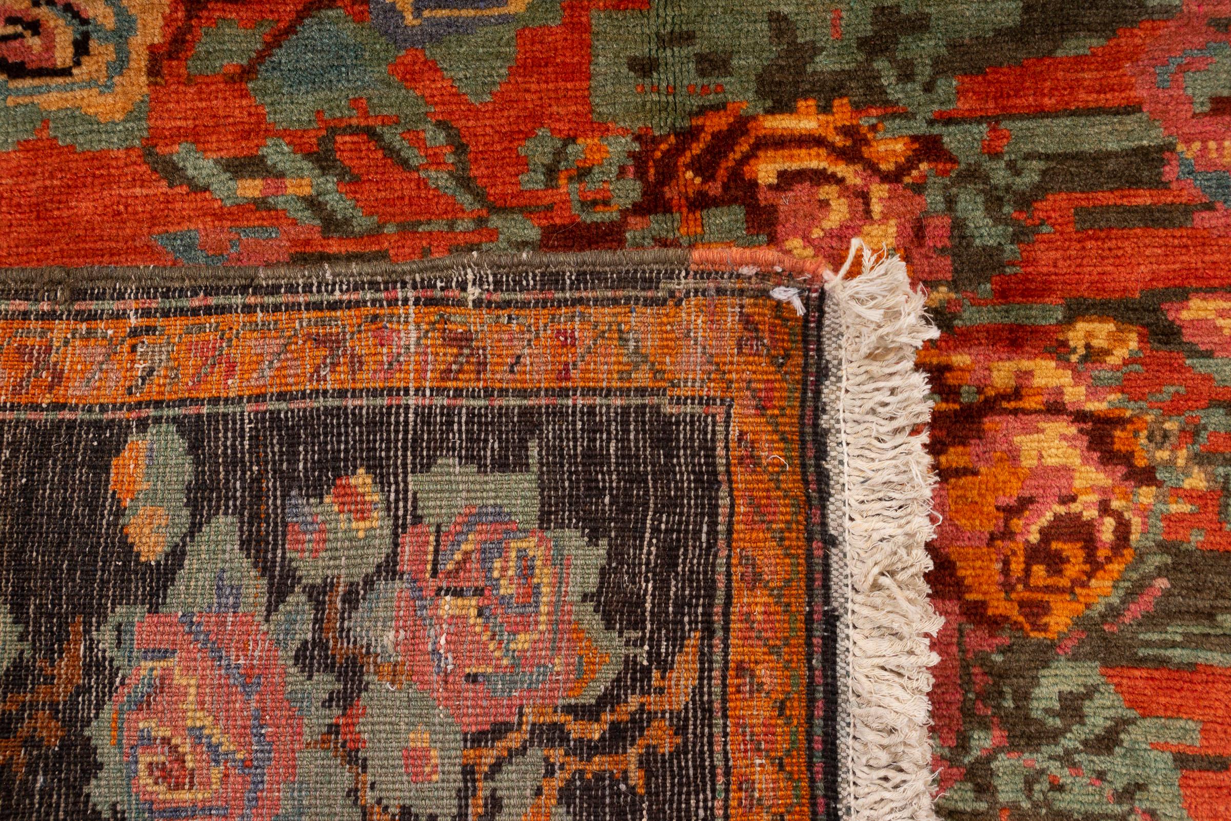 Antique Qarabağ (Artsakh) Gol Farang Armenian-Signed Caucasian Rug, c. 1890–1910