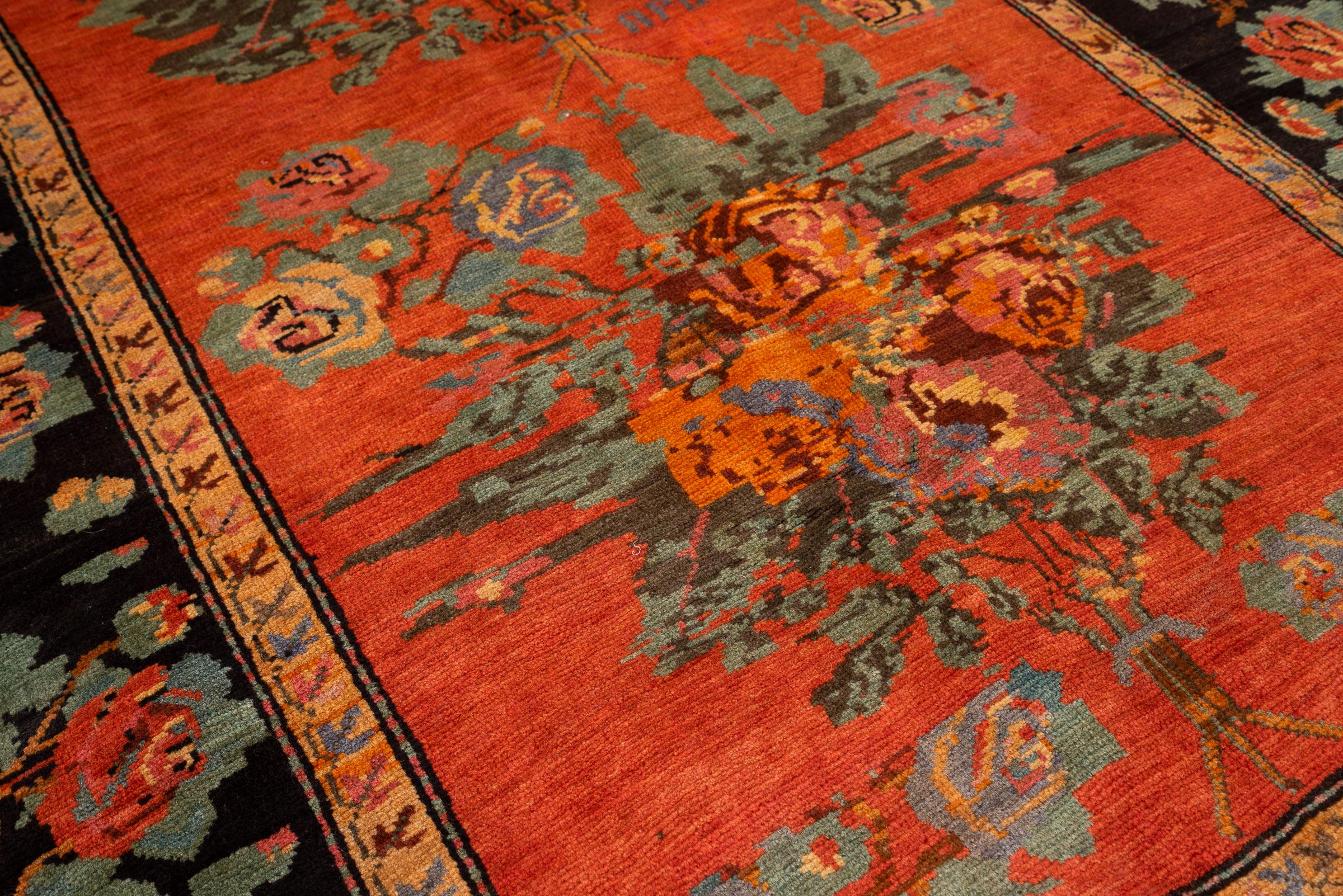 Antique Qarabağ (Artsakh) Gol Farang Armenian-Signed Caucasian Rug, c. 1890–1910