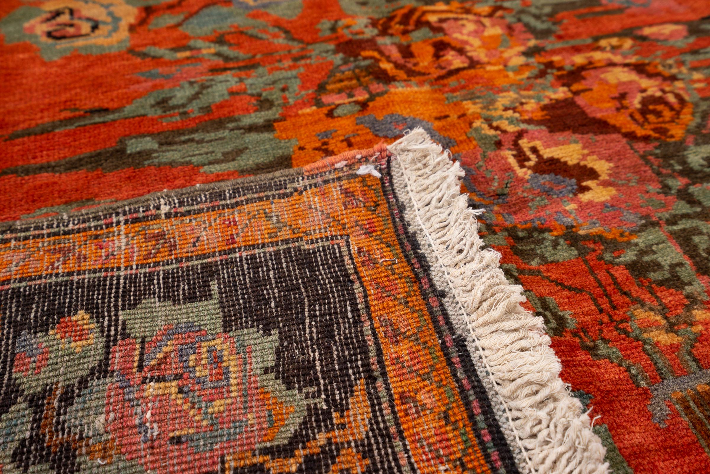 Antique Qarabağ (Artsakh) Gol Farang Armenian-Signed Caucasian Rug, c. 1890–1910