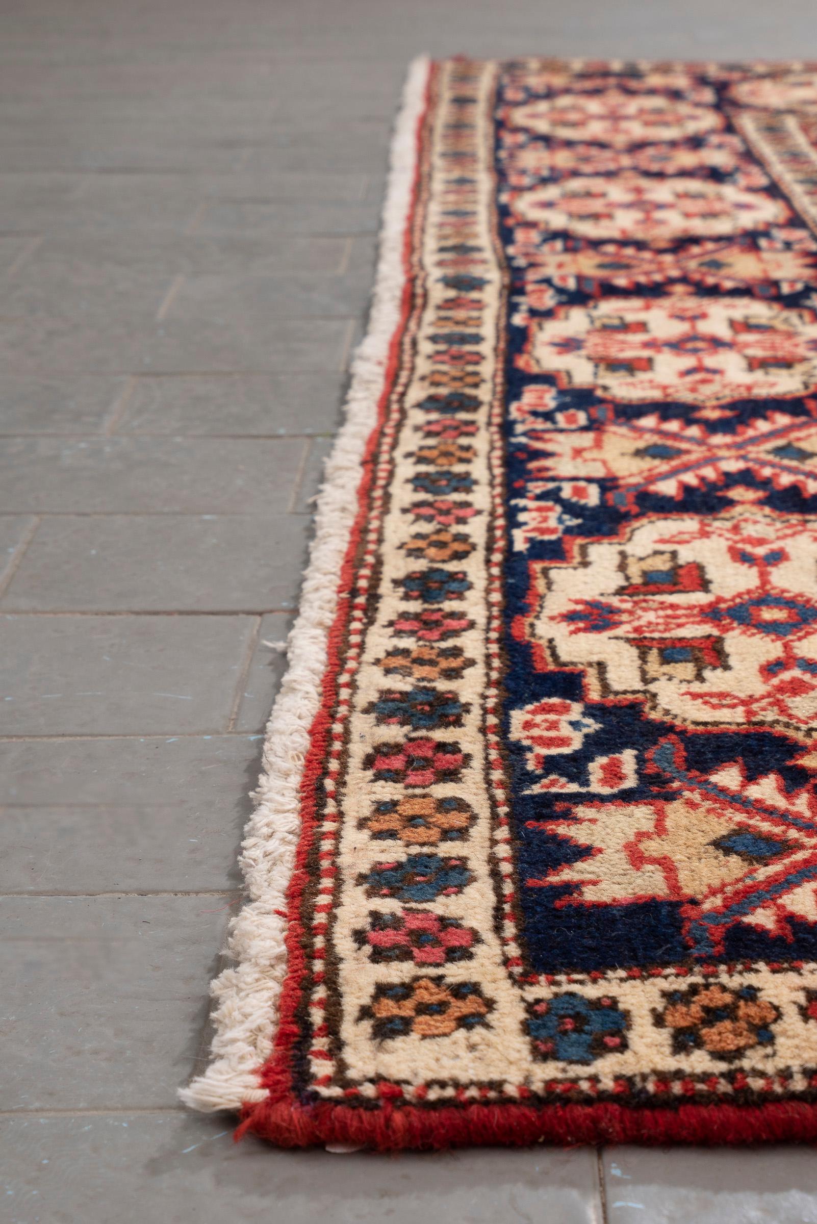 Vintage Fine Miane Afshan Persian Rug