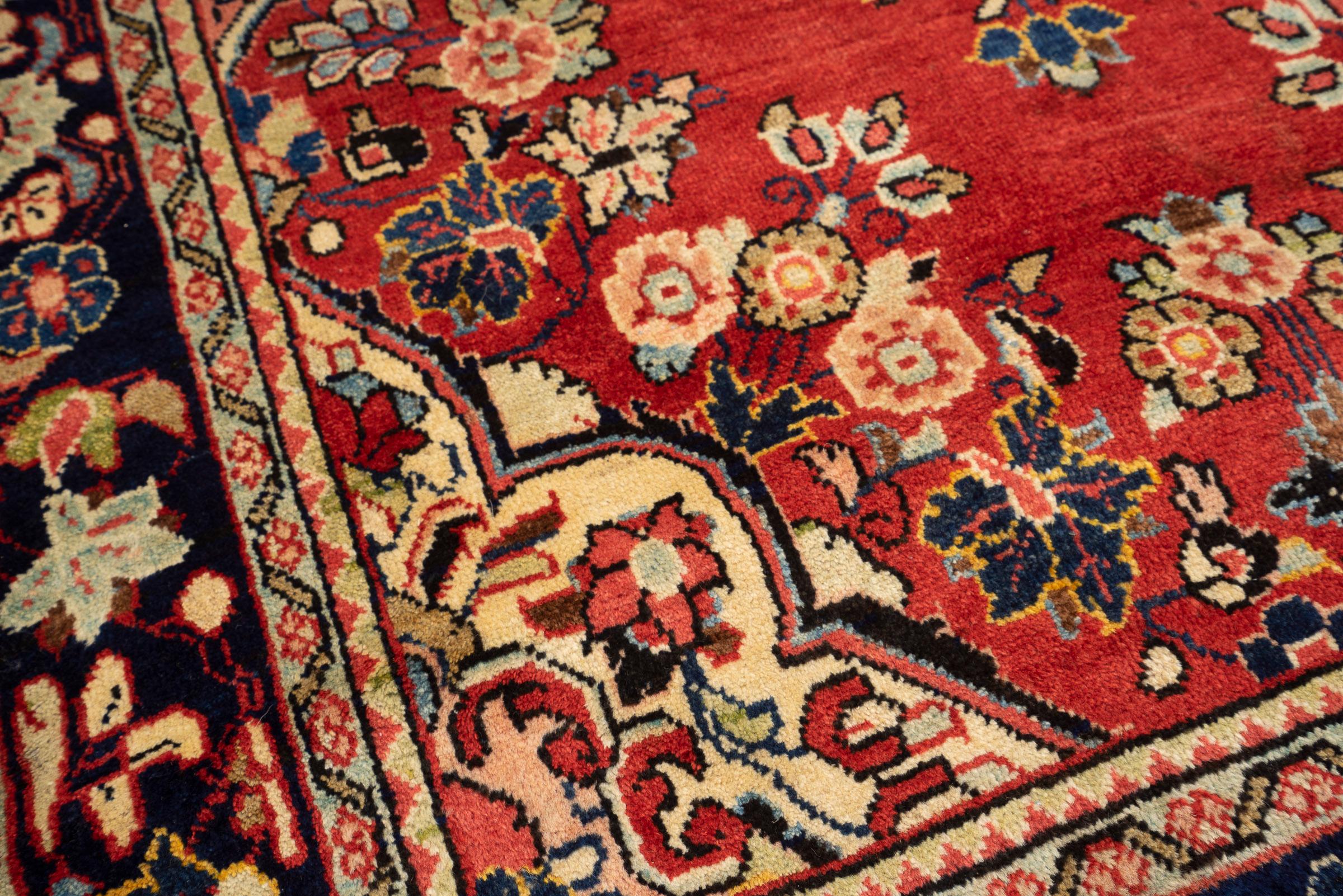 Vintage Fine Mahal Lachak Toranj Persian Rug