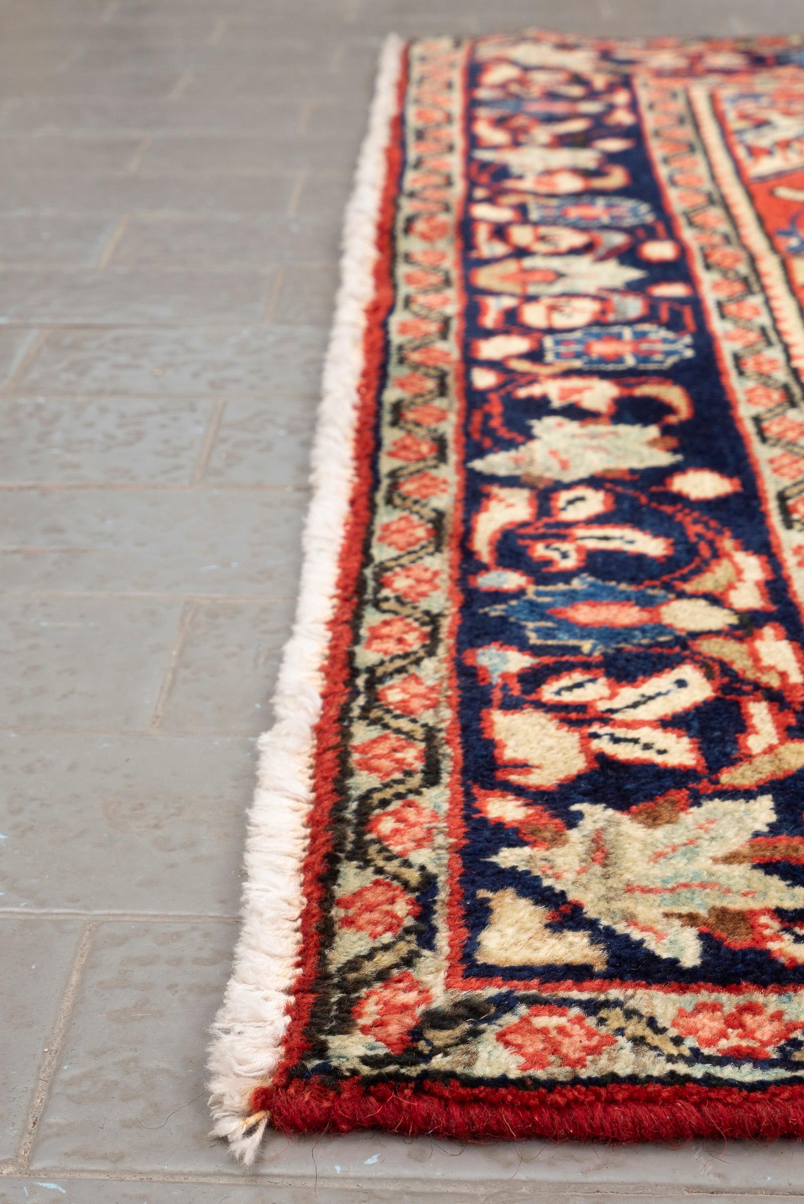 Vintage Fine Mahal Lachak Toranj Persian Rug