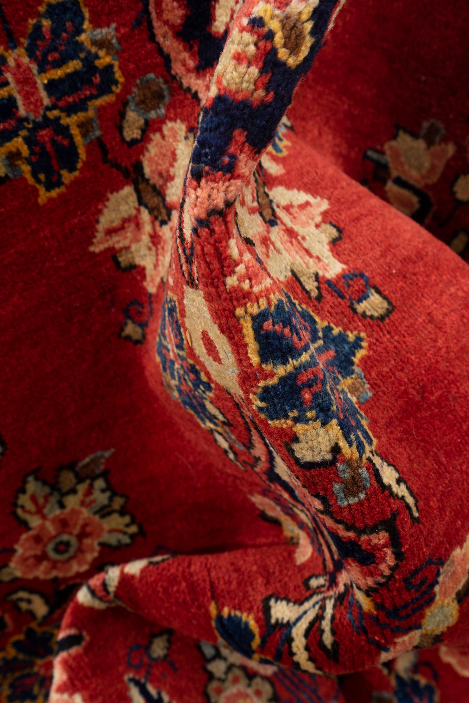 Vintage Fine Mahal Lachak Toranj Persian Rug