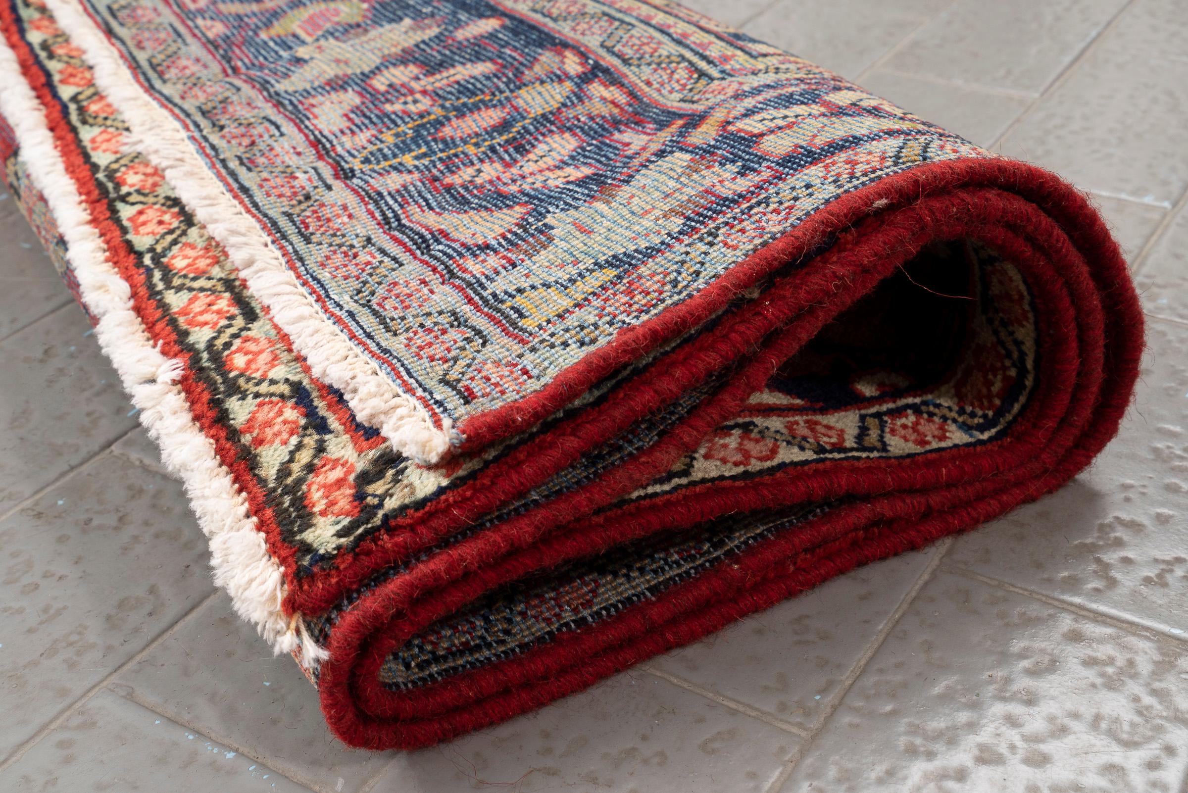 Vintage Fine Mahal Lachak Toranj Persian Rug