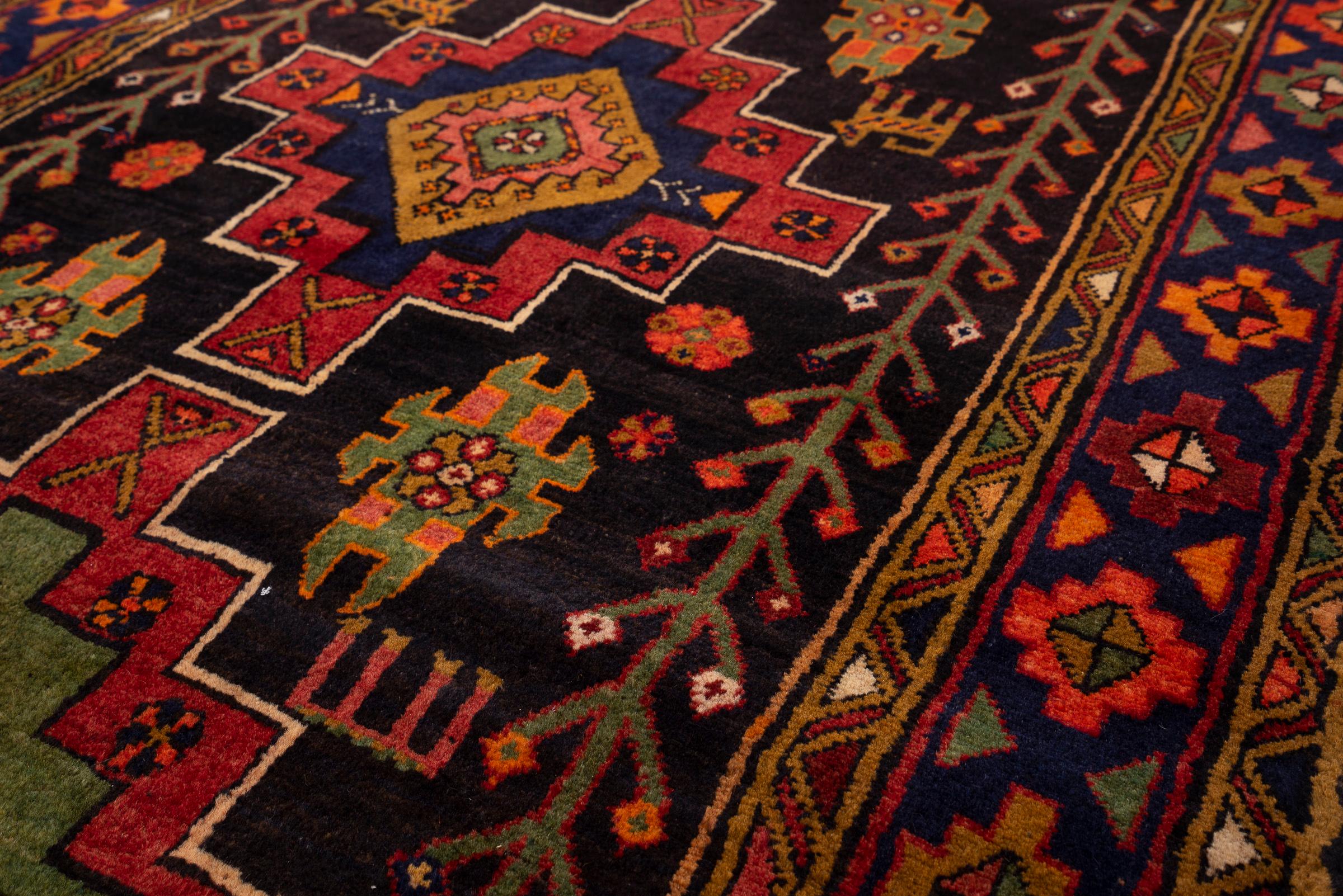 Antique Qara Dagh Caucasian Triple Toranj Persian Rug