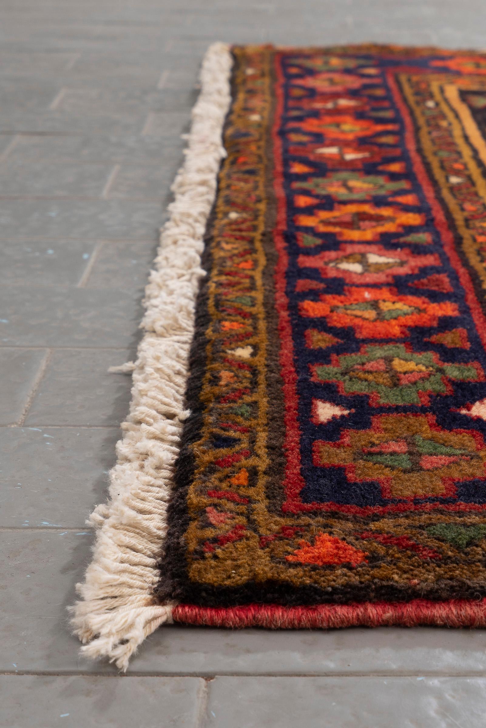Antique Qara Dagh Caucasian Triple Toranj Persian Rug
