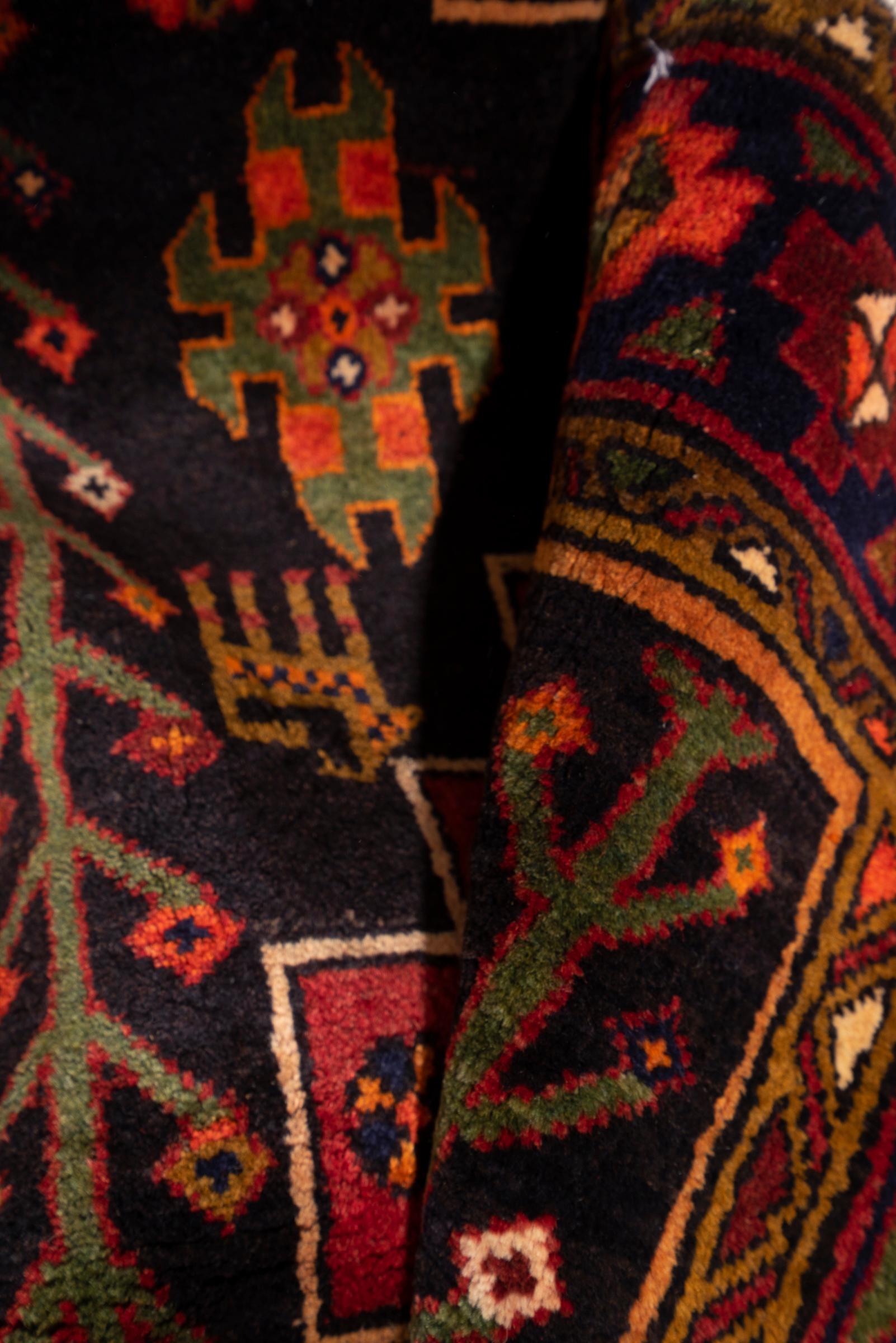 Antique Qara Dagh Caucasian Triple Toranj Persian Rug