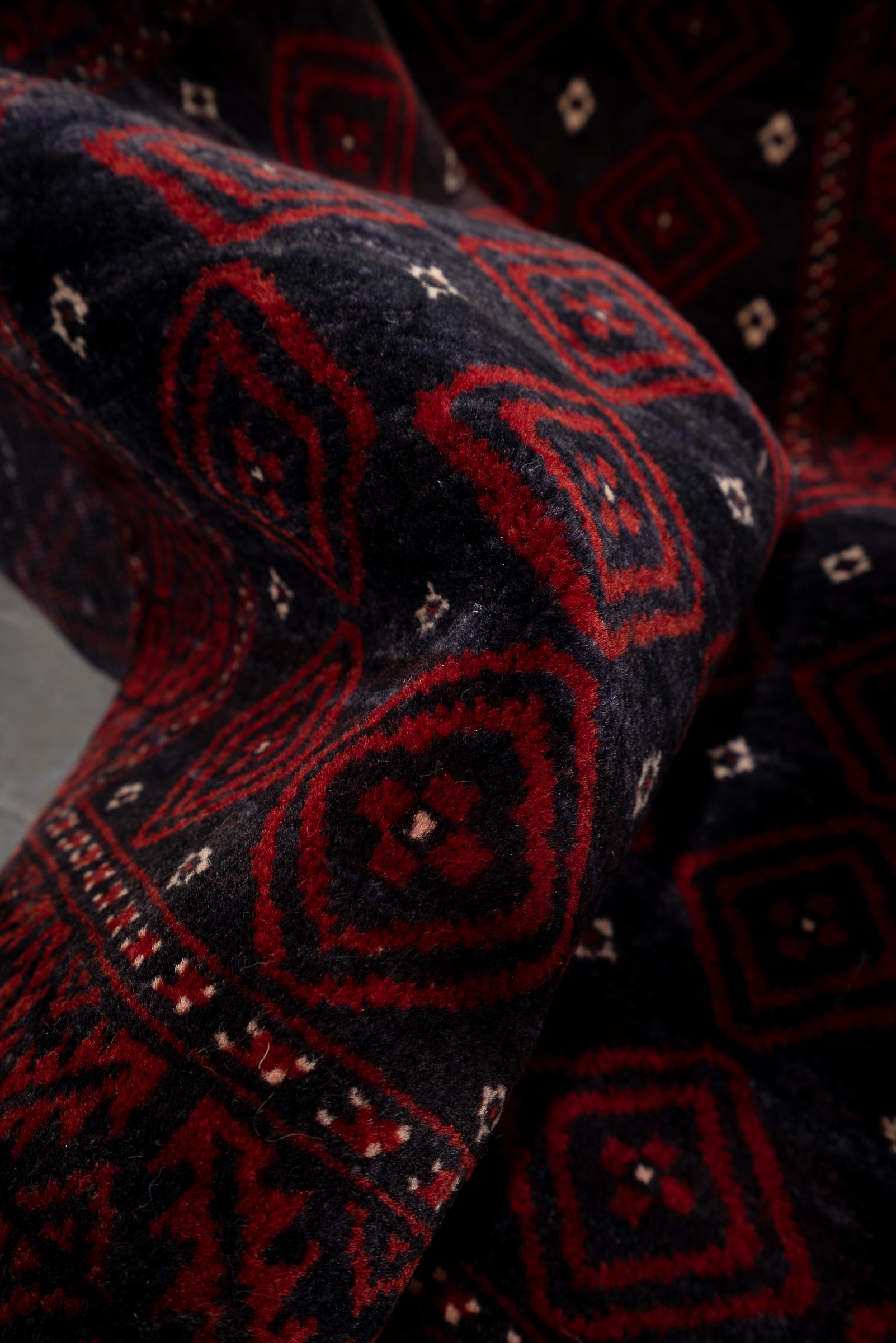 Vintage Baluch All over design Grey Persian Rug