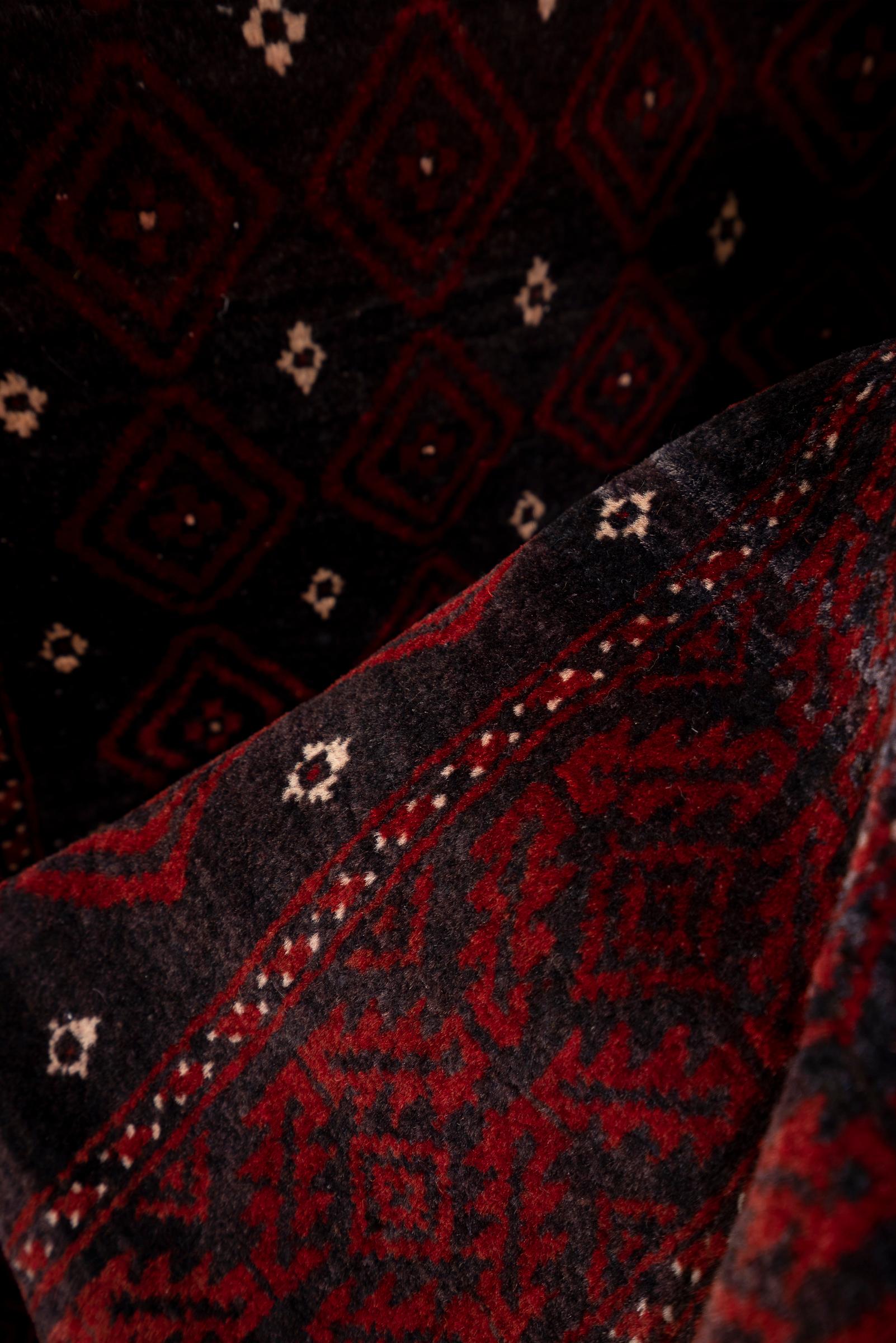 Vintage Baluch All over design Grey Persian Rug