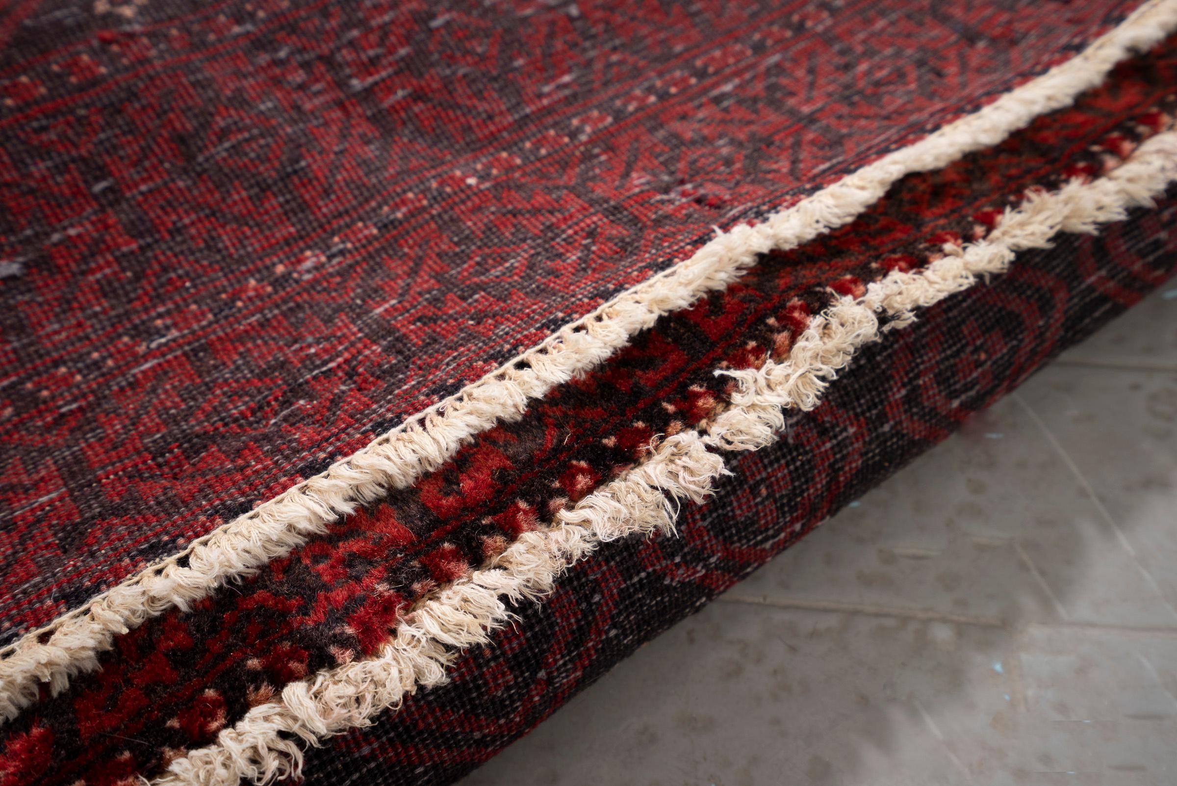 Vintage Baluch All over design Grey Persian Rug