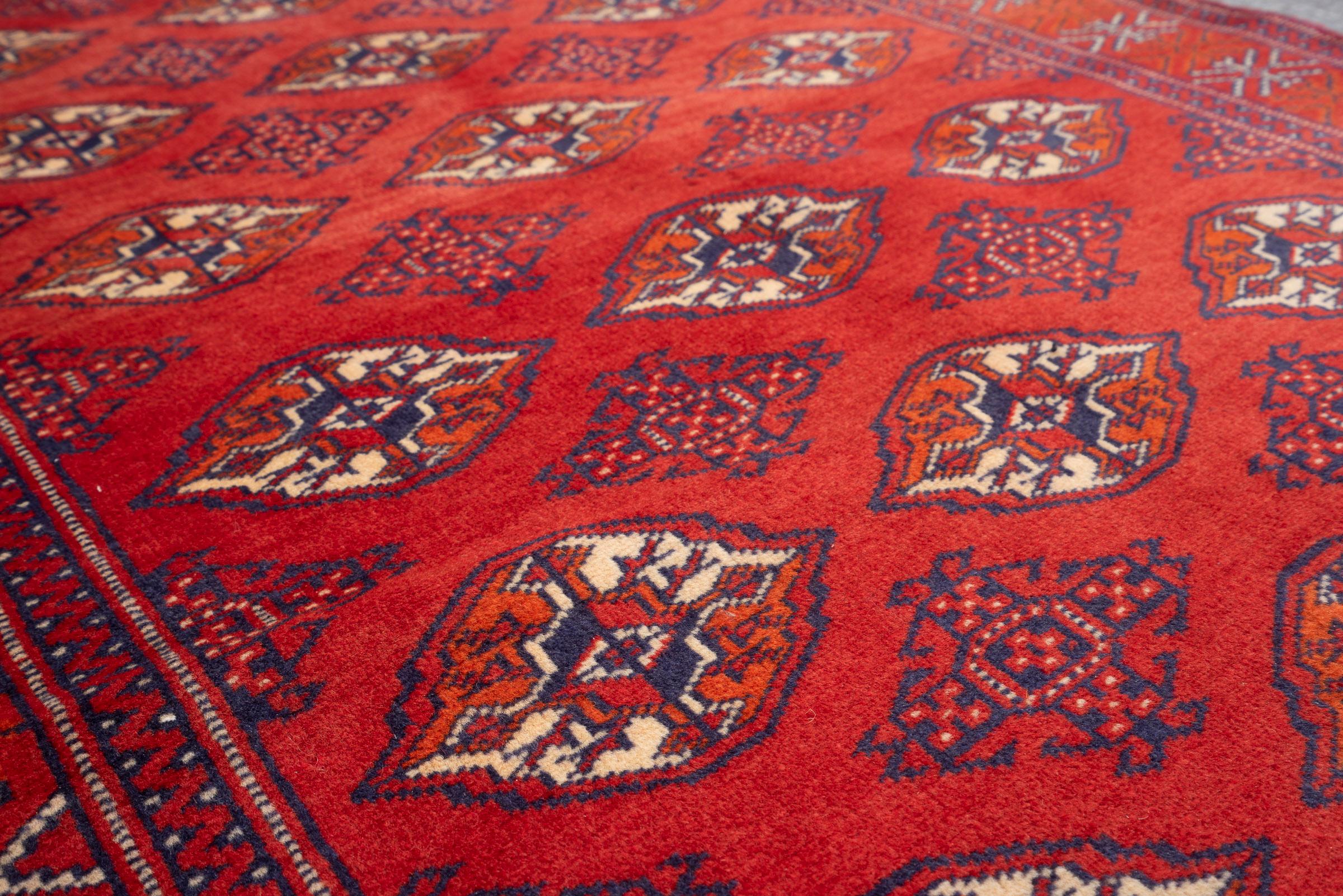 Fine Torkaman Yamut Mari Gool (Elephant feet) Persian Rug