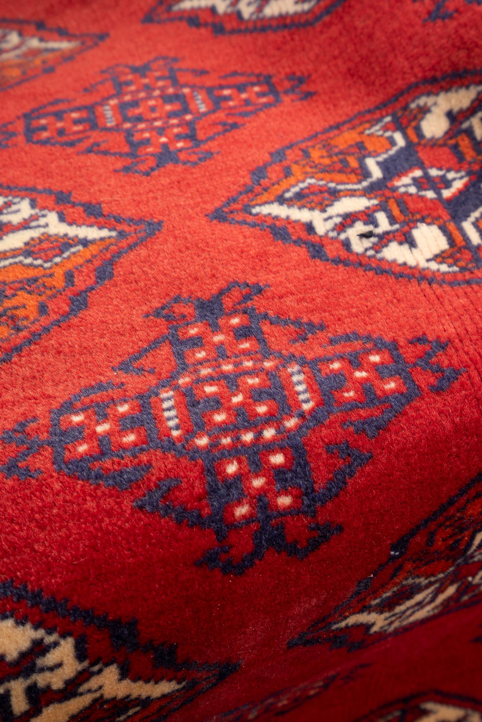 Fine Torkaman Yamut Mari Gool (Elephant feet) Persian Rug