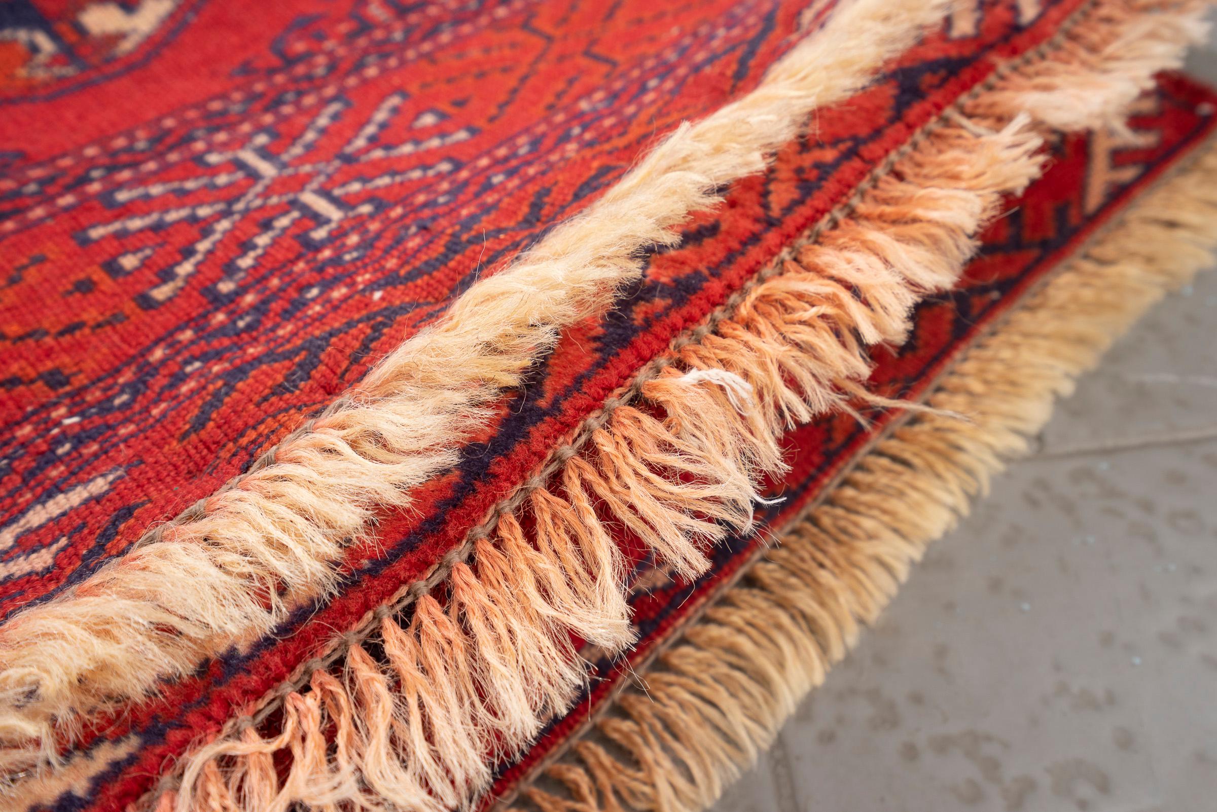 Fine Torkaman Yamut Mari Gool (Elephant feet) Persian Rug