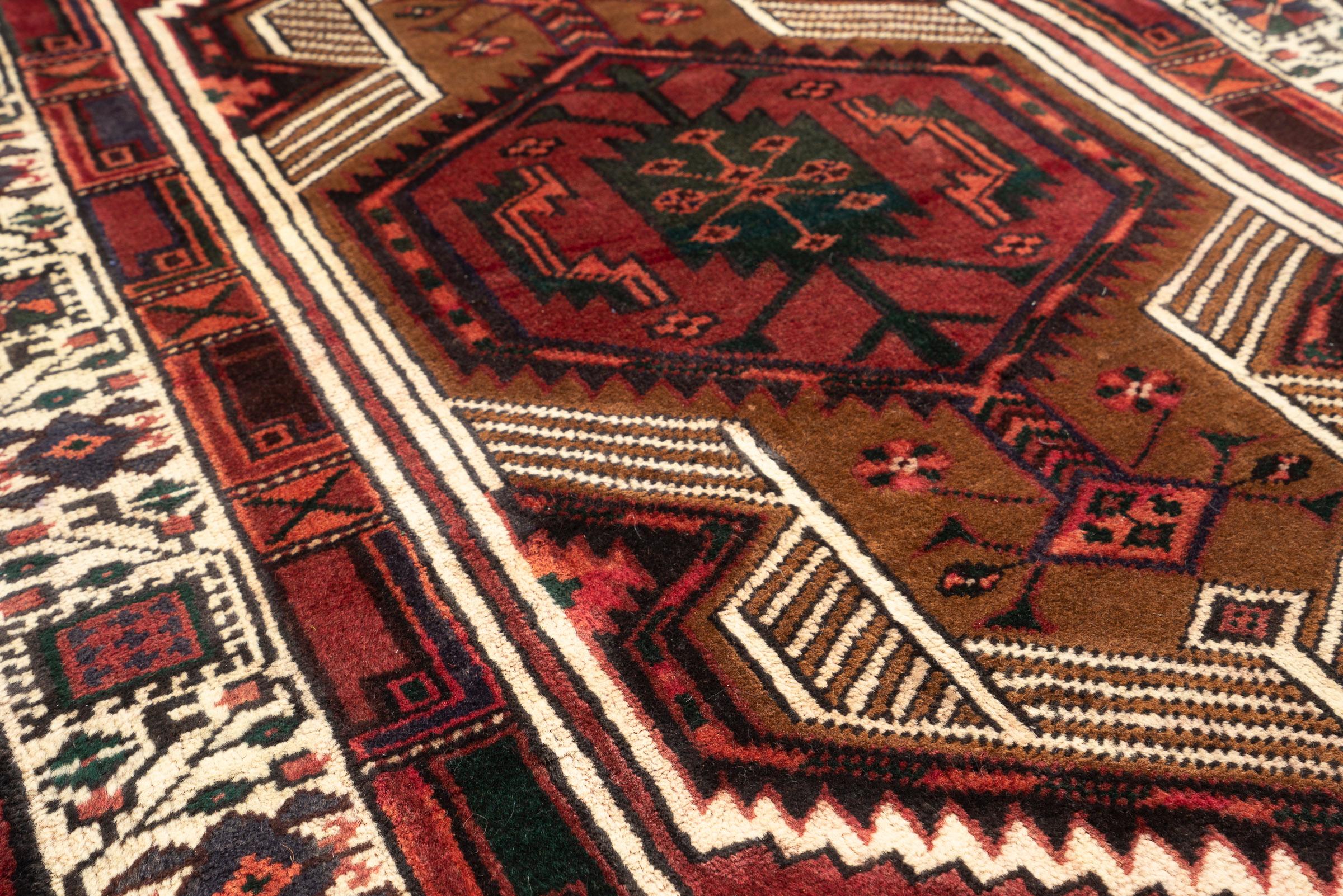Sarab Qalami Camel Hair Persian Runner Rug