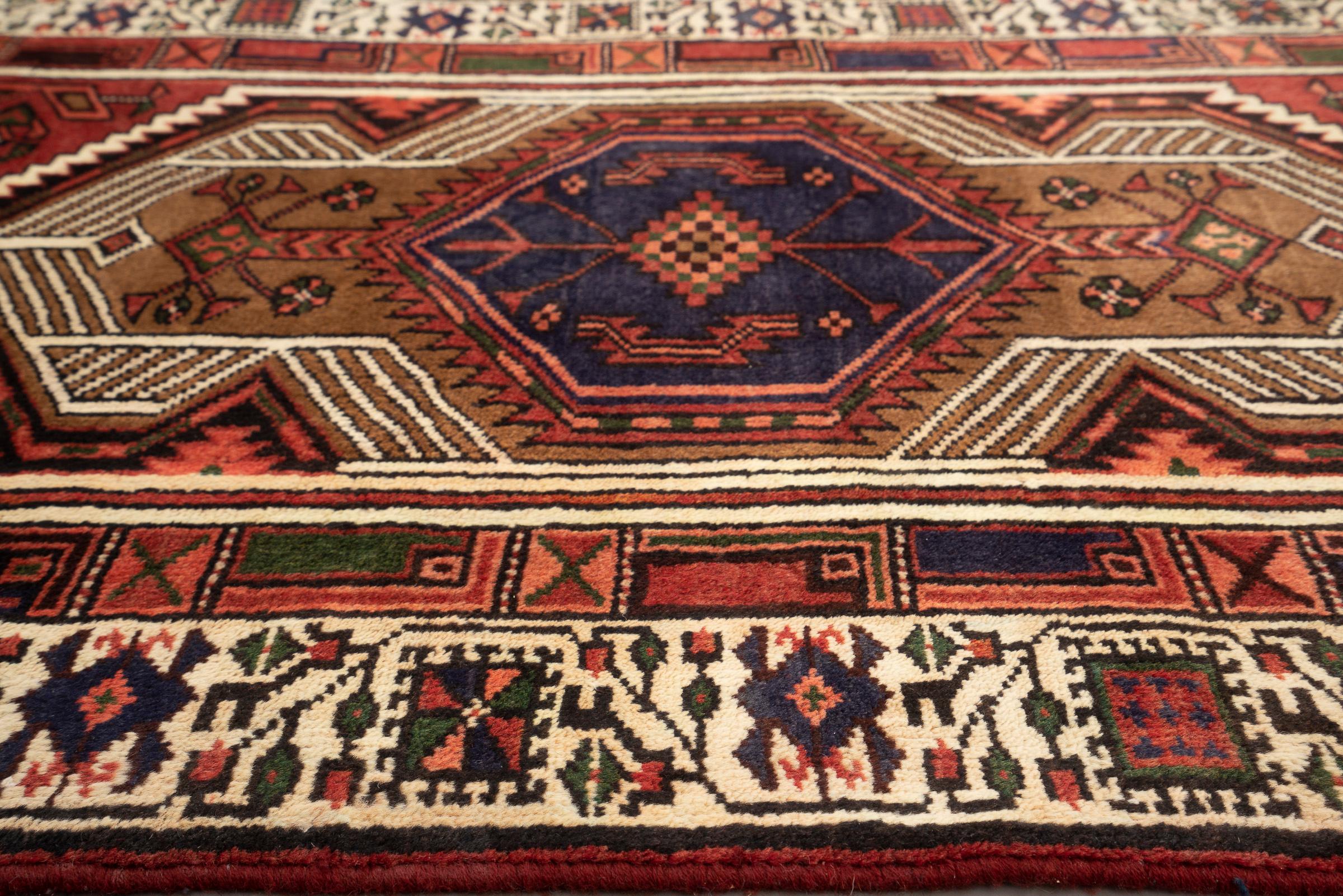 Sarab Qalami Camel Hair Persian Runner Rug