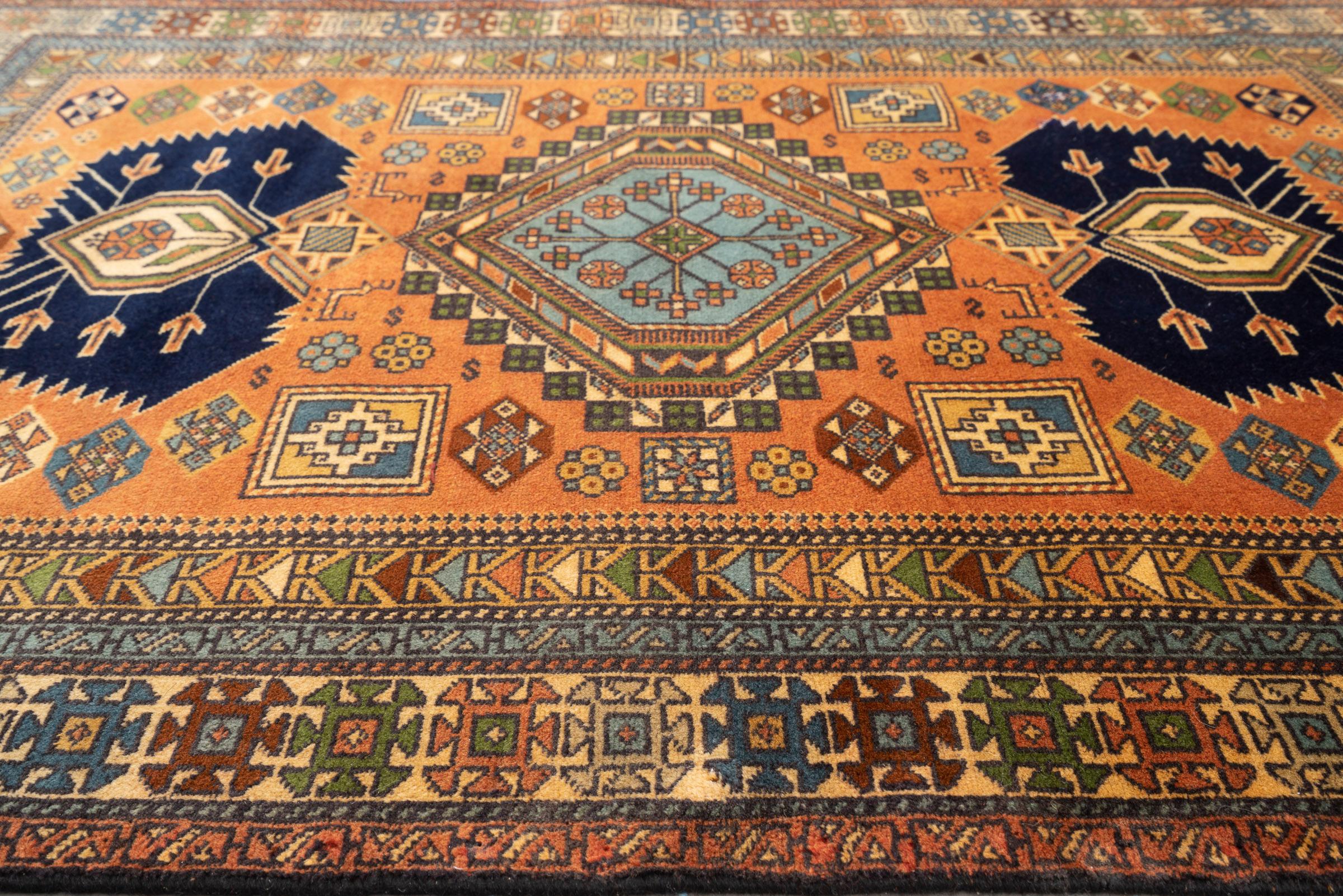 Vintage Ardabil Triple Toranj Persian Rug