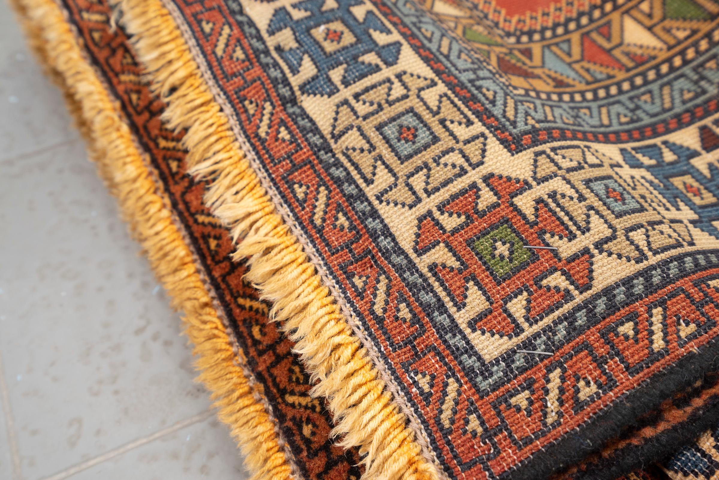 Vintage Ardabil Triple Toranj Persian Rug