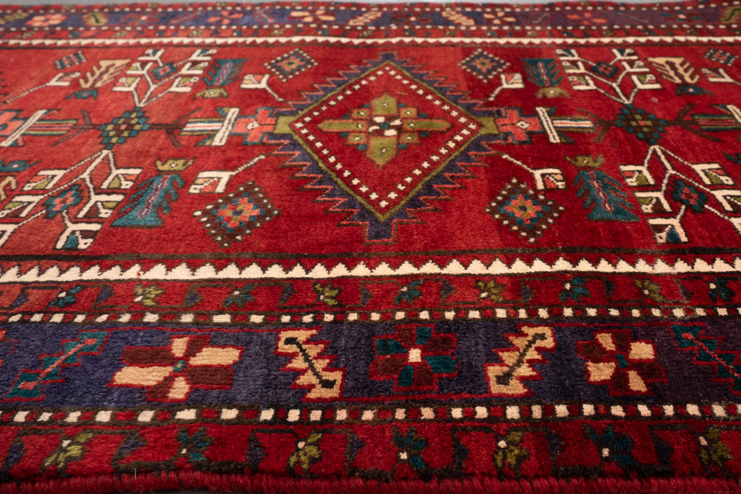 Heriz Goravan Three Toranj Persian Runner Rug