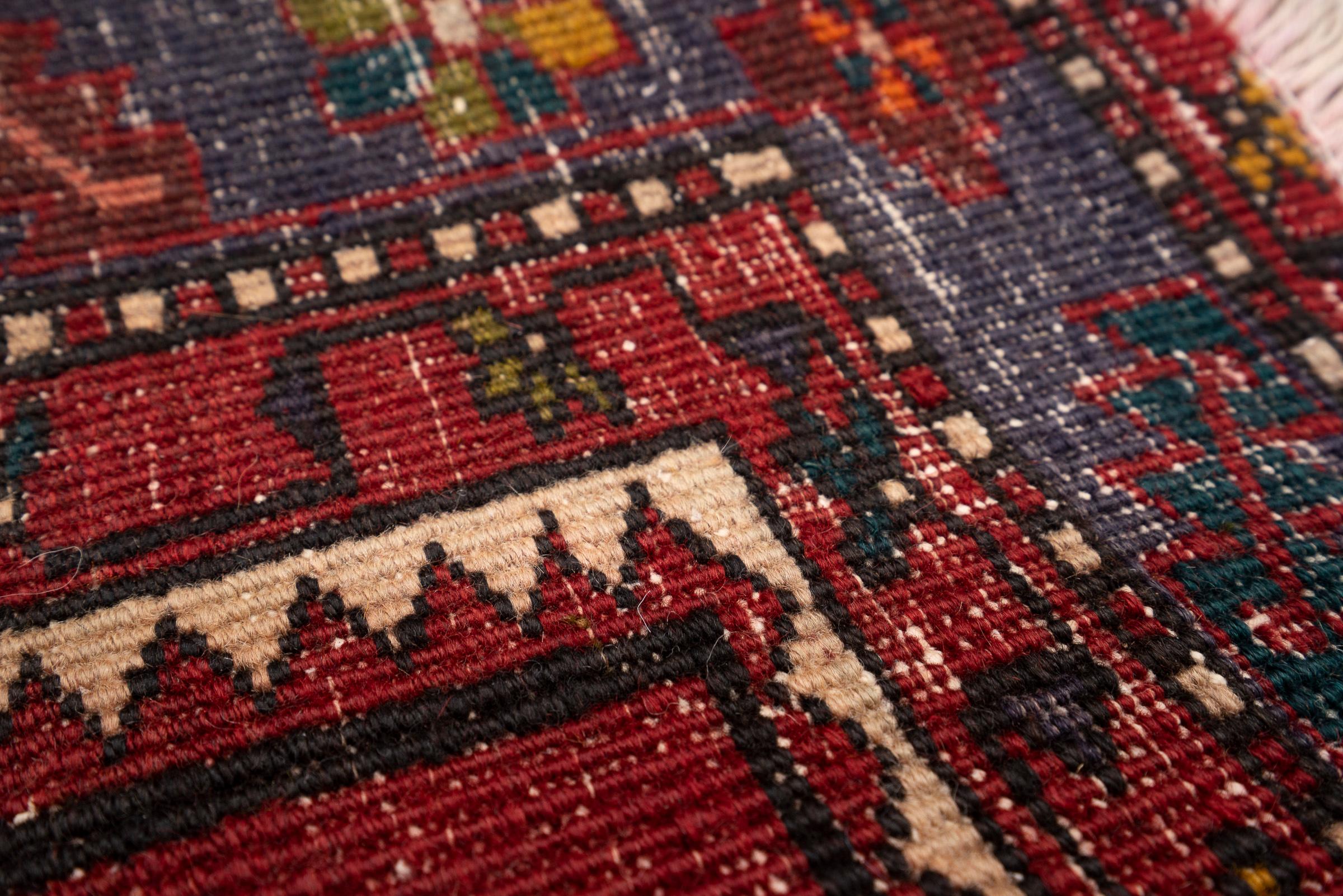 Heriz Goravan Three Toranj Persian Runner Rug