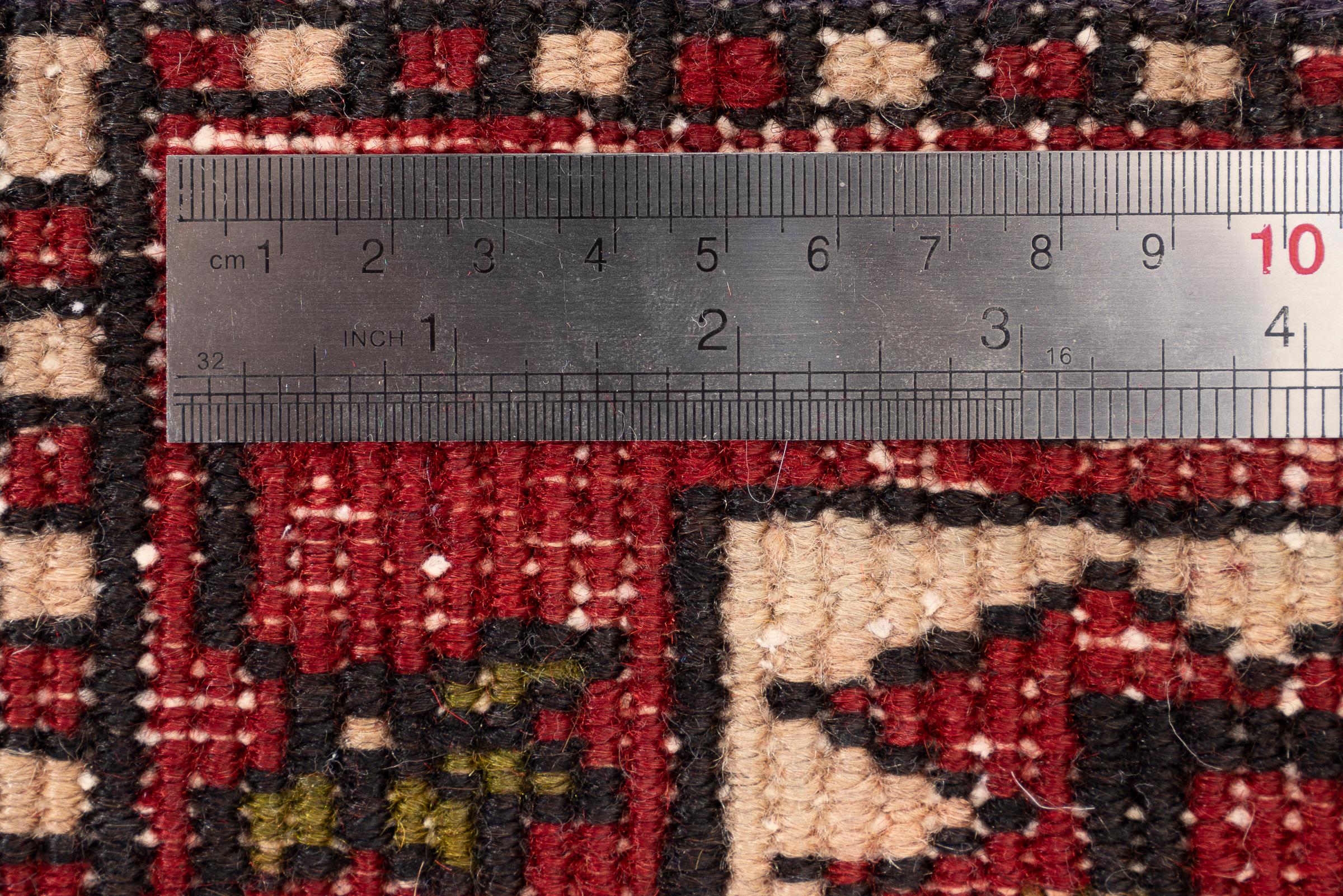 Heriz Goravan Three Toranj Persian Runner Rug
