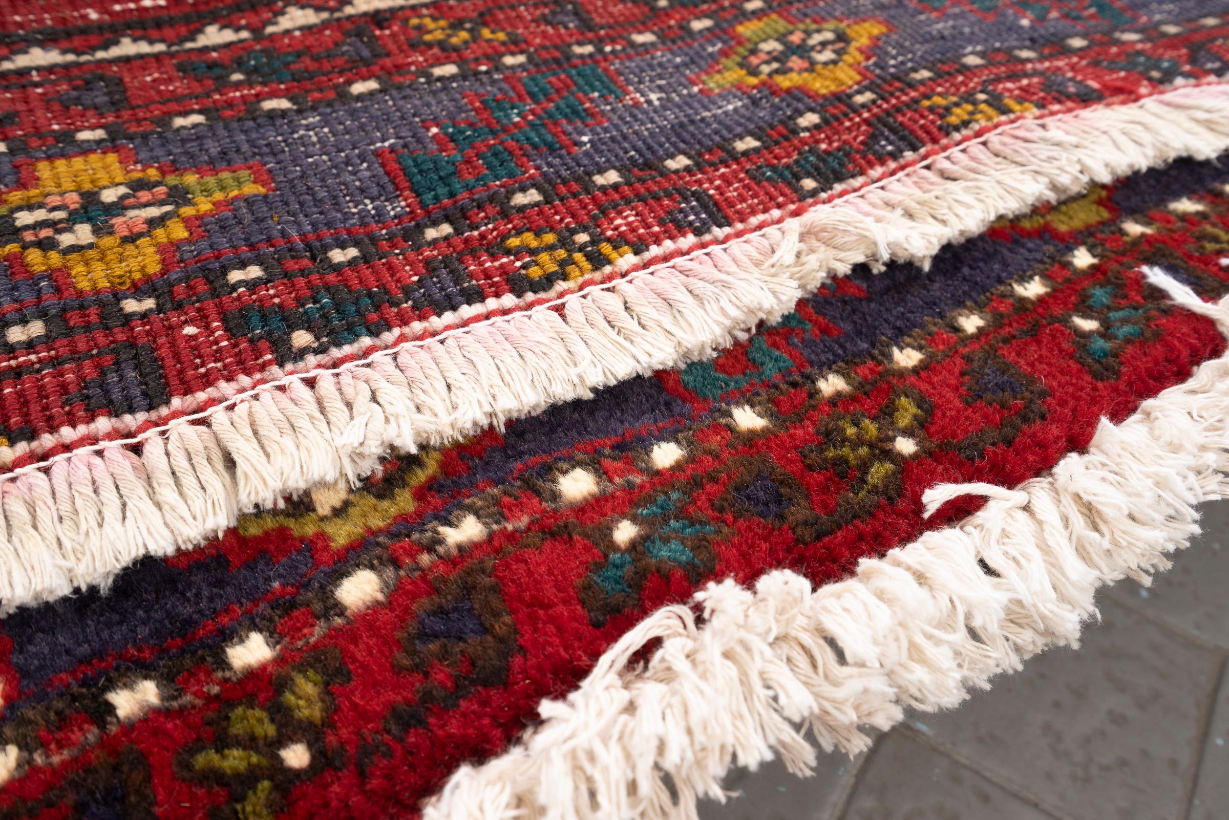 Heriz Goravan Three Toranj Persian Runner Rug