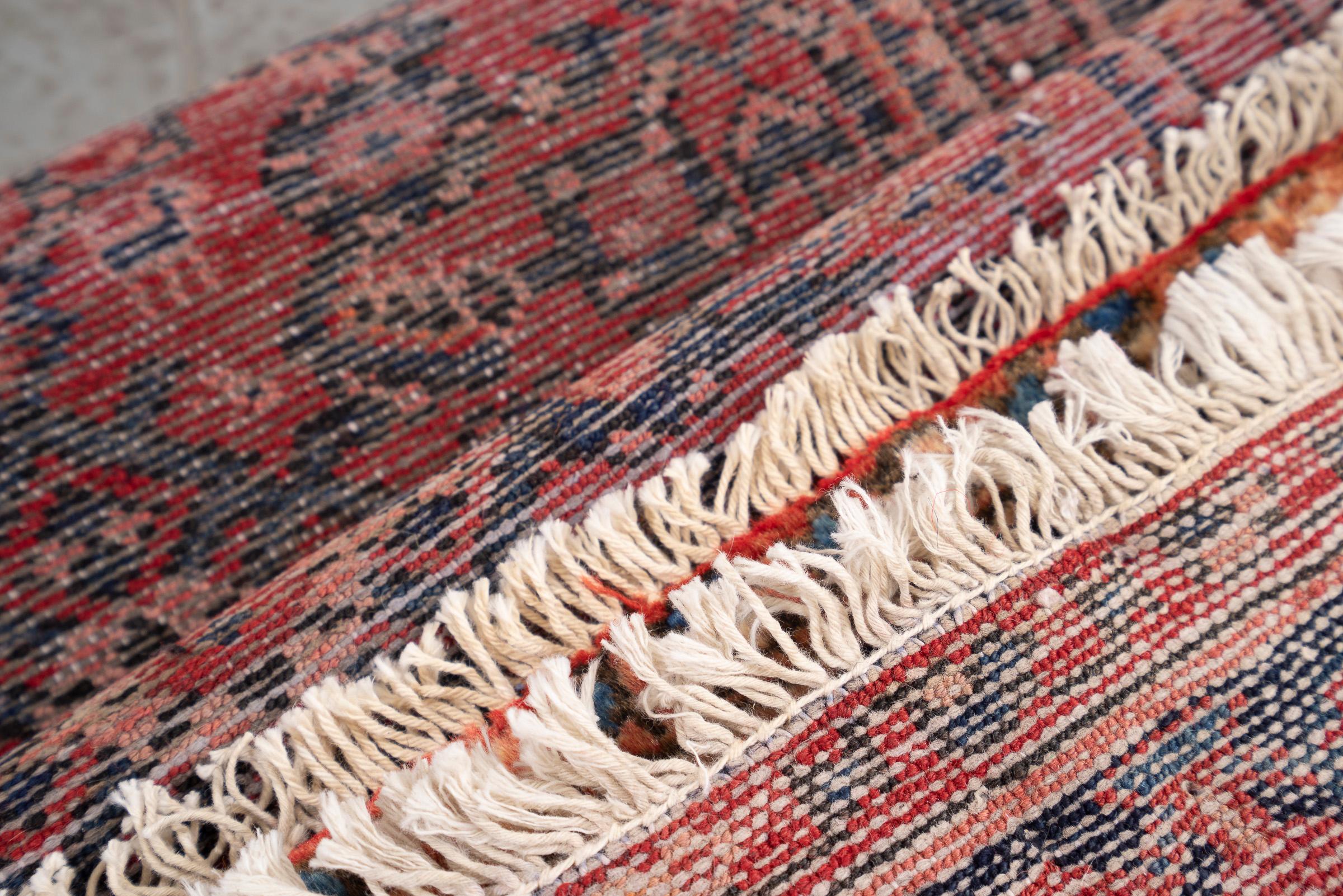 Vintage Fine Hossein Abad Mahi Persian Runner Rug