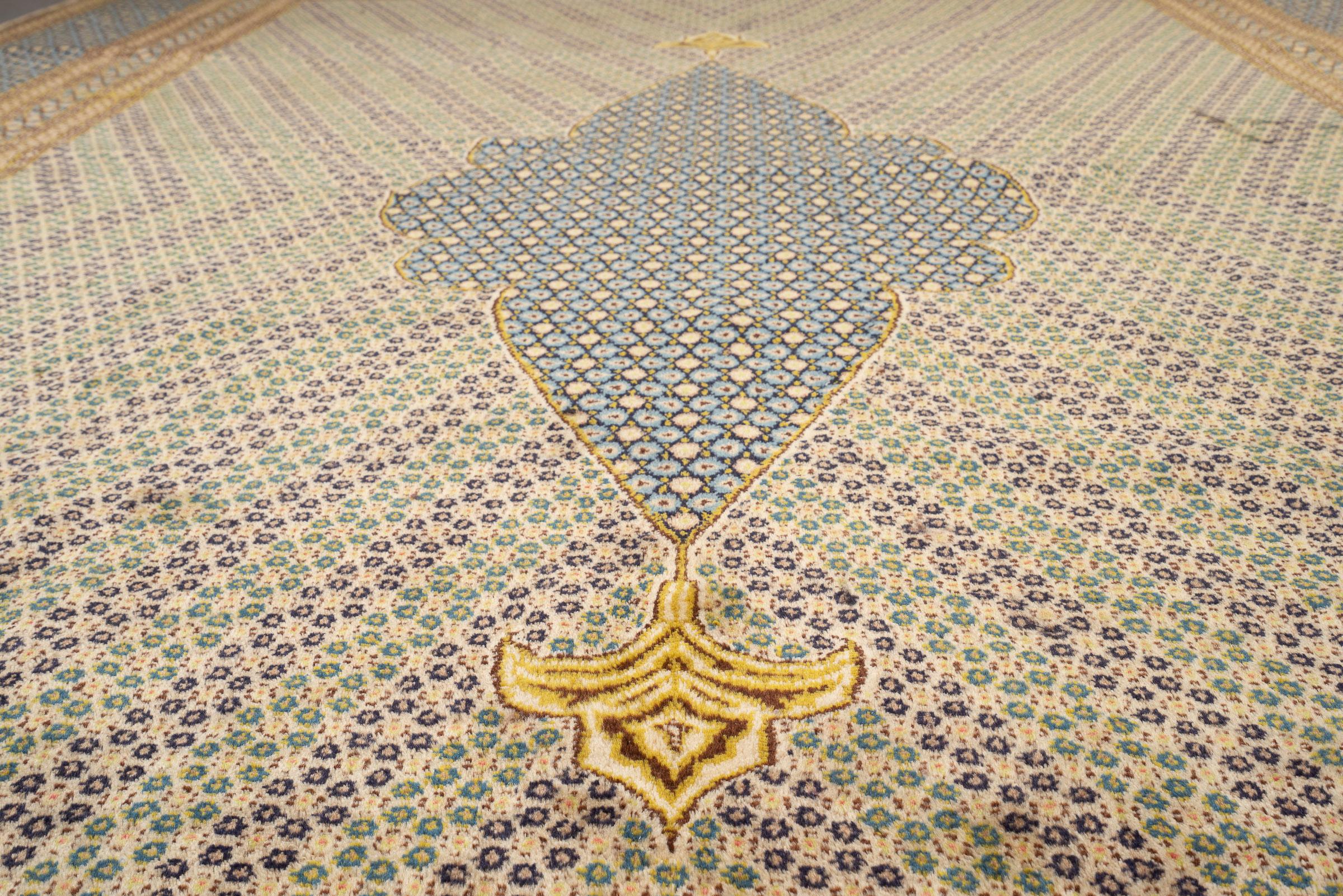 Fine Lavar Kerman Khatam Persian Rug, Mid 20th Century