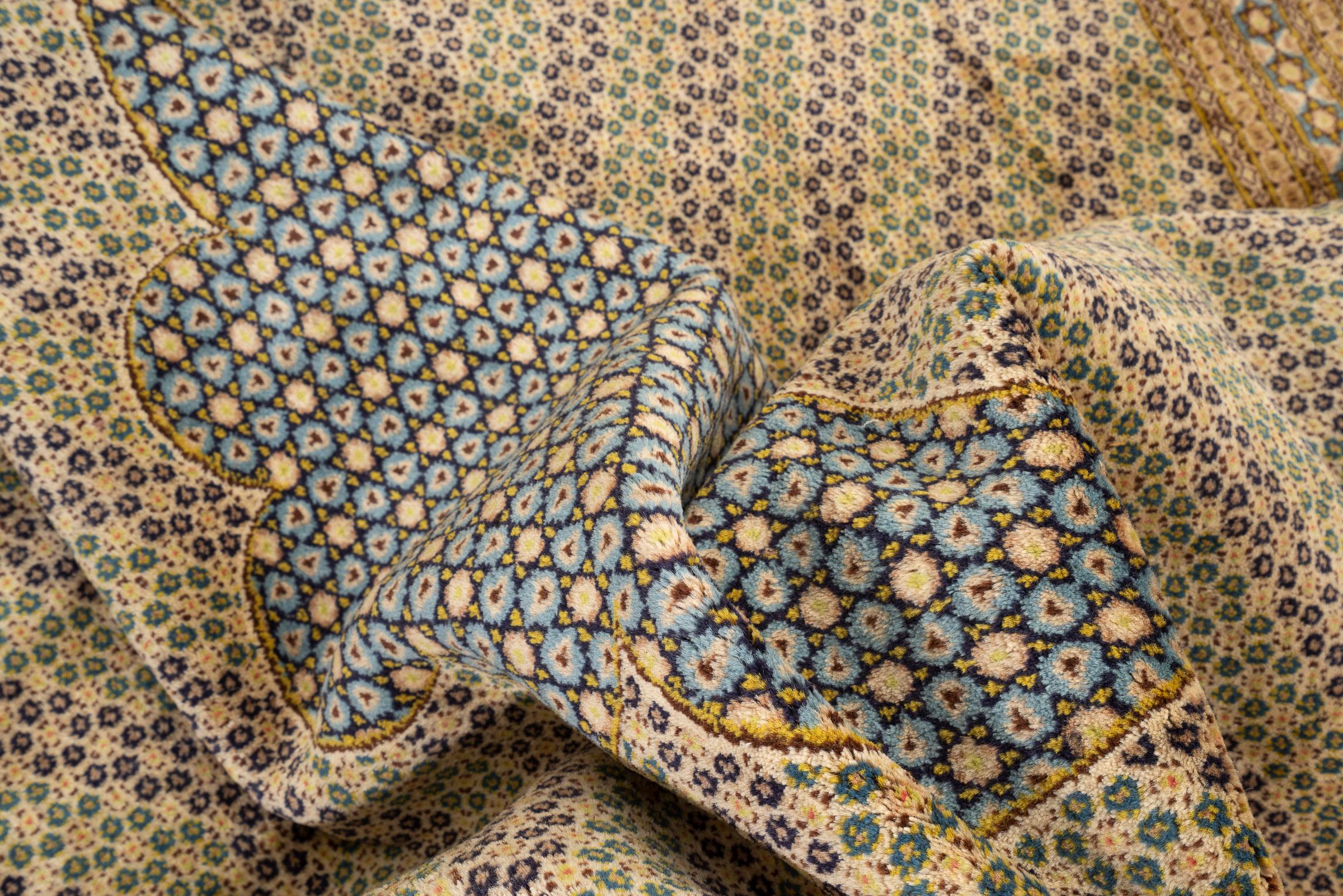 Fine Lavar Kerman Khatam Persian Rug, Mid 20th Century