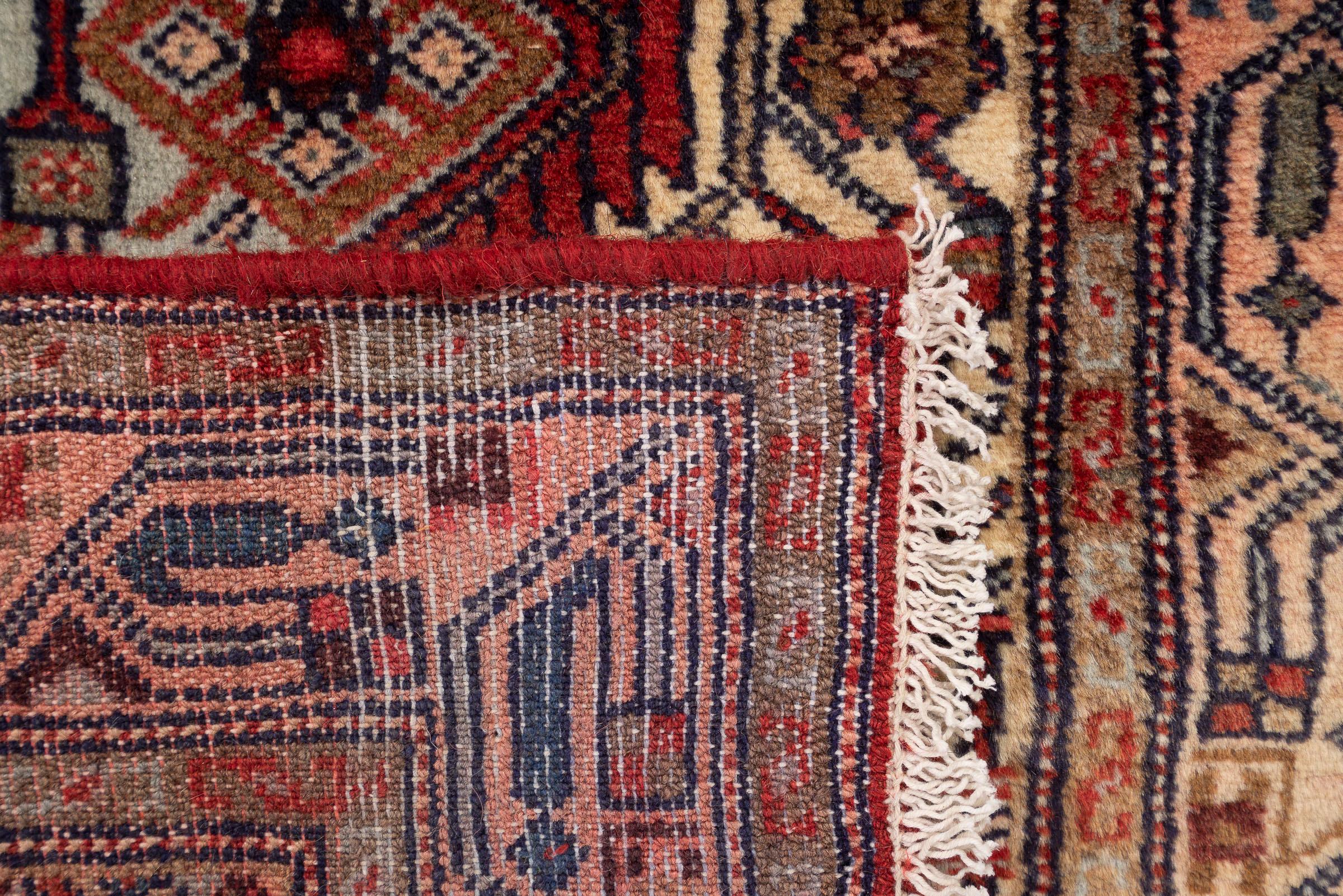 Fine Roodbar Tafresh Triple Toranj Kork Persian Runner Rug