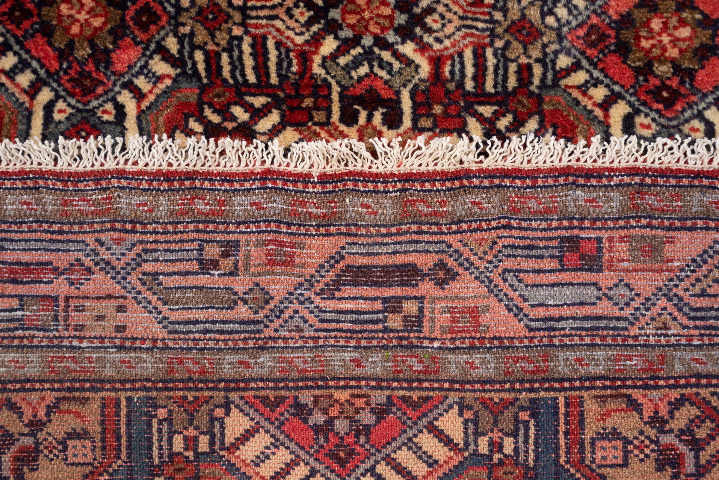 Fine Roodbar Tafresh Triple Toranj Kork Persian Runner Rug