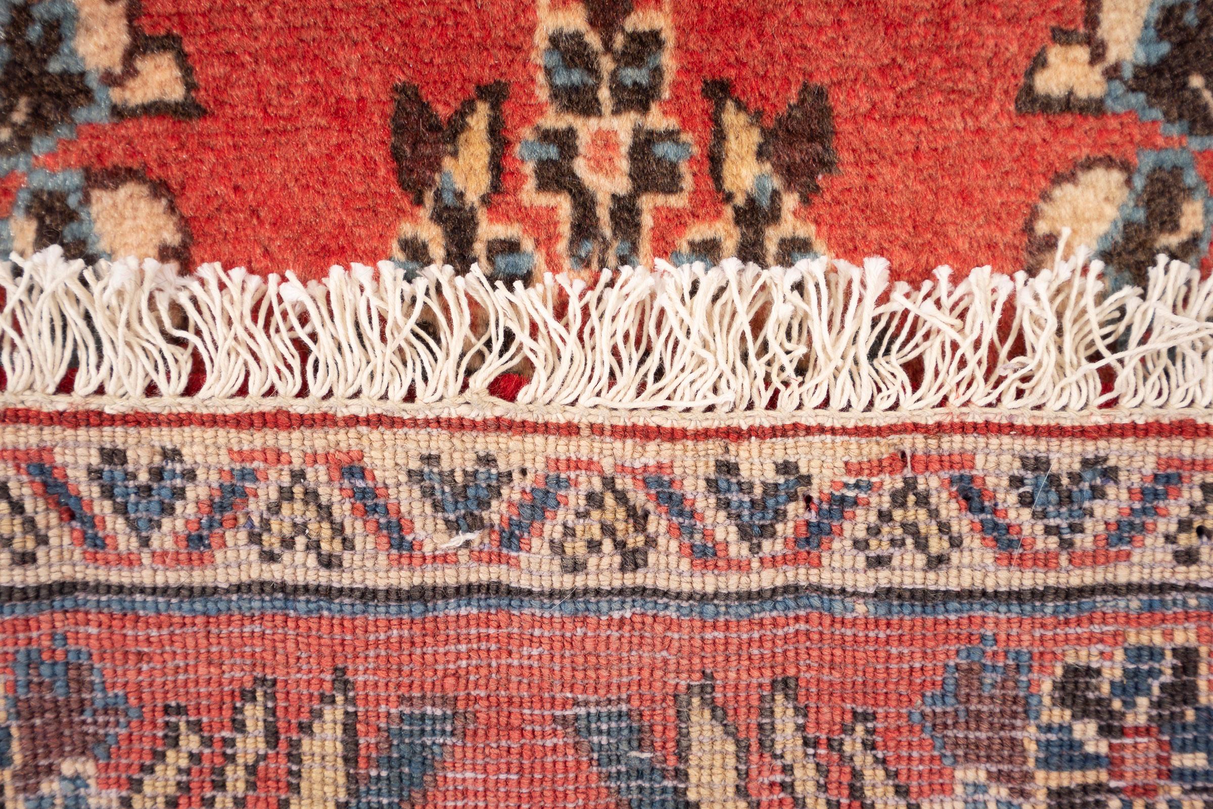 Vintage Sarouk American Flower Persian Runner Rug