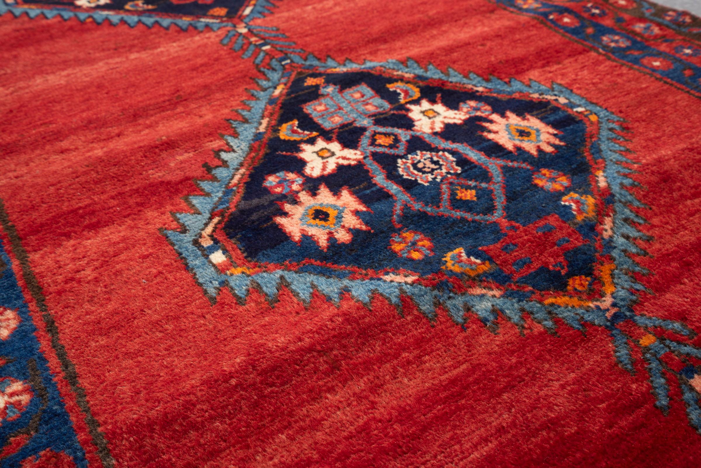 Antique Borchalu Five Medallion Persian Runner Rug, Early 20th Century