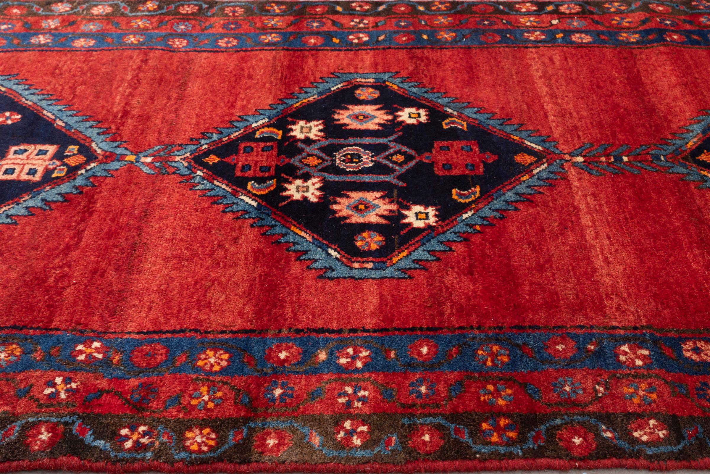 Antique Borchalu Five Medallion Persian Runner Rug, Early 20th Century