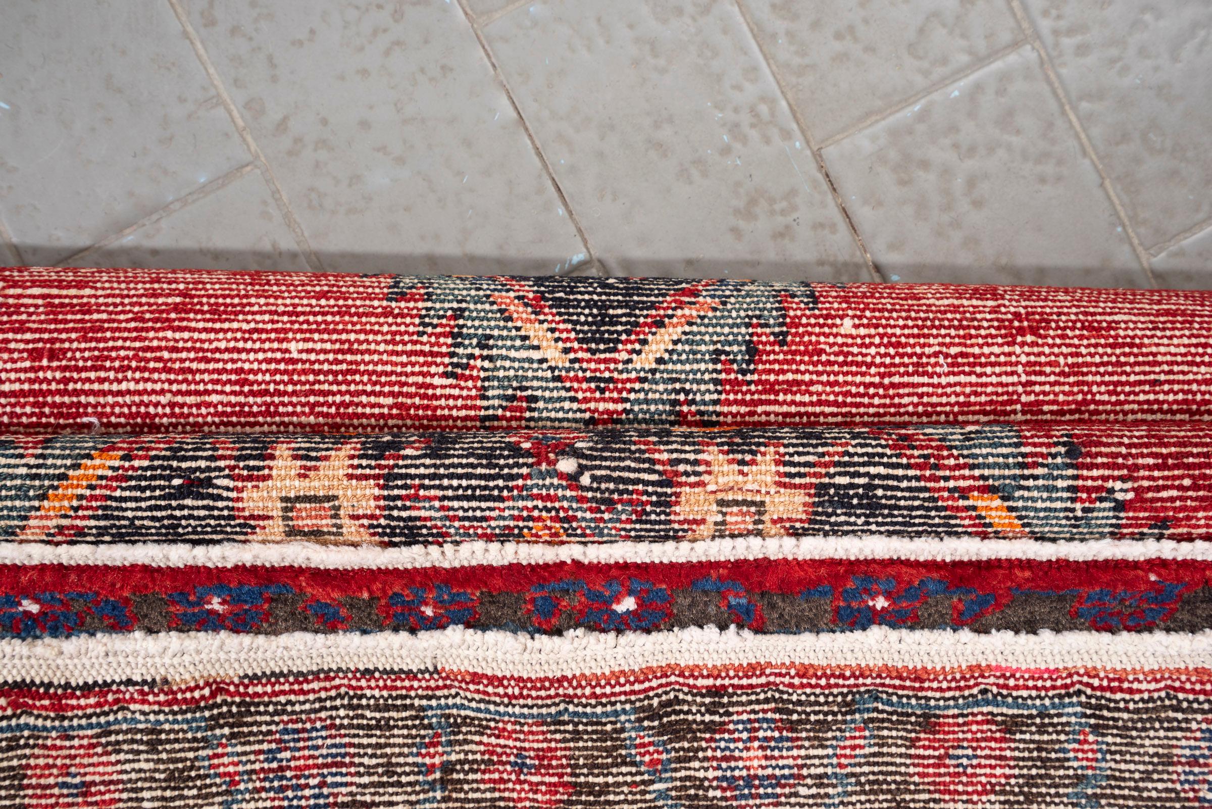 Antique Borchalu Five Medallion Persian Runner Rug, Early 20th Century